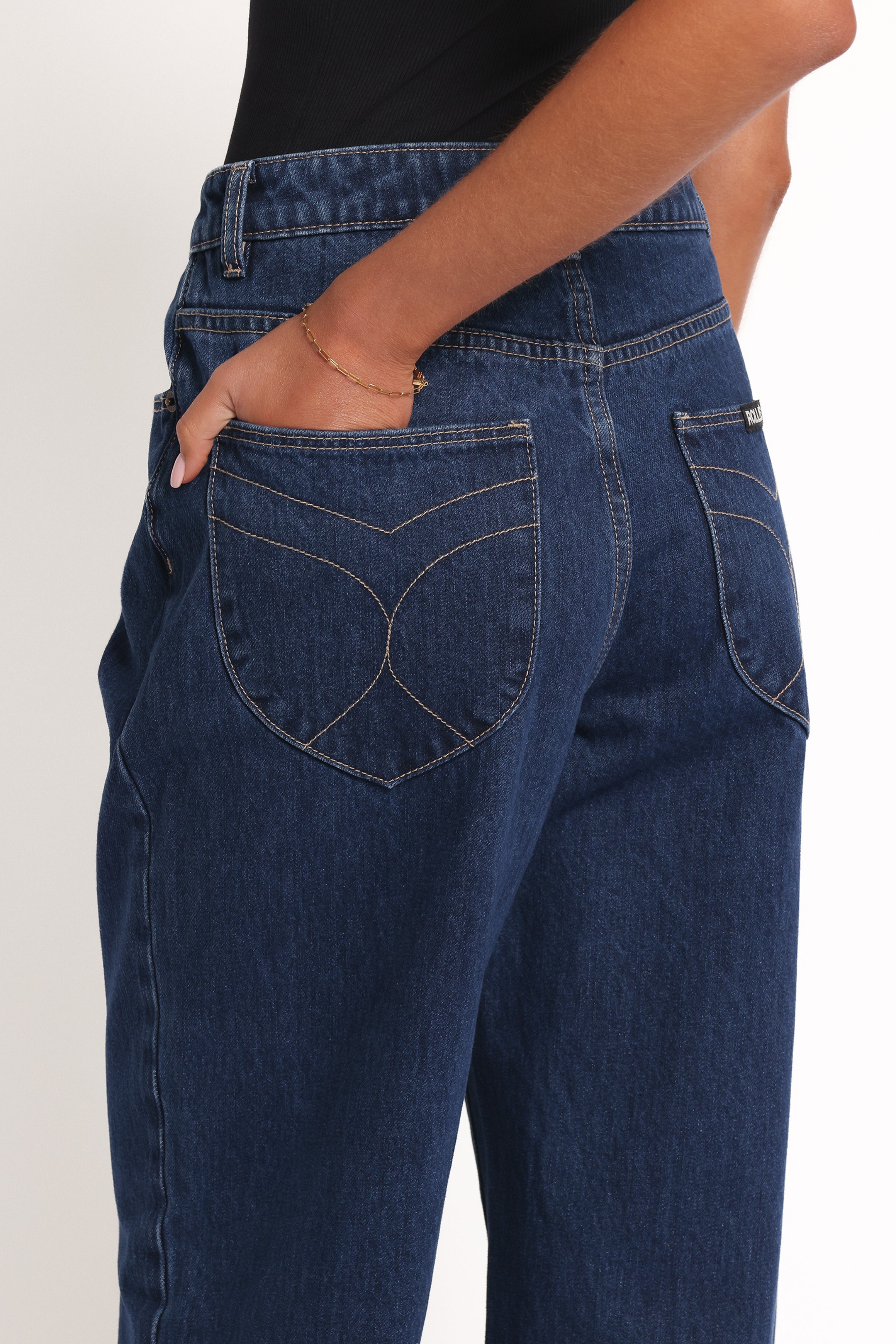 BOTTOMS Rollas Stevie Relaxed Jeans - Deep Blue