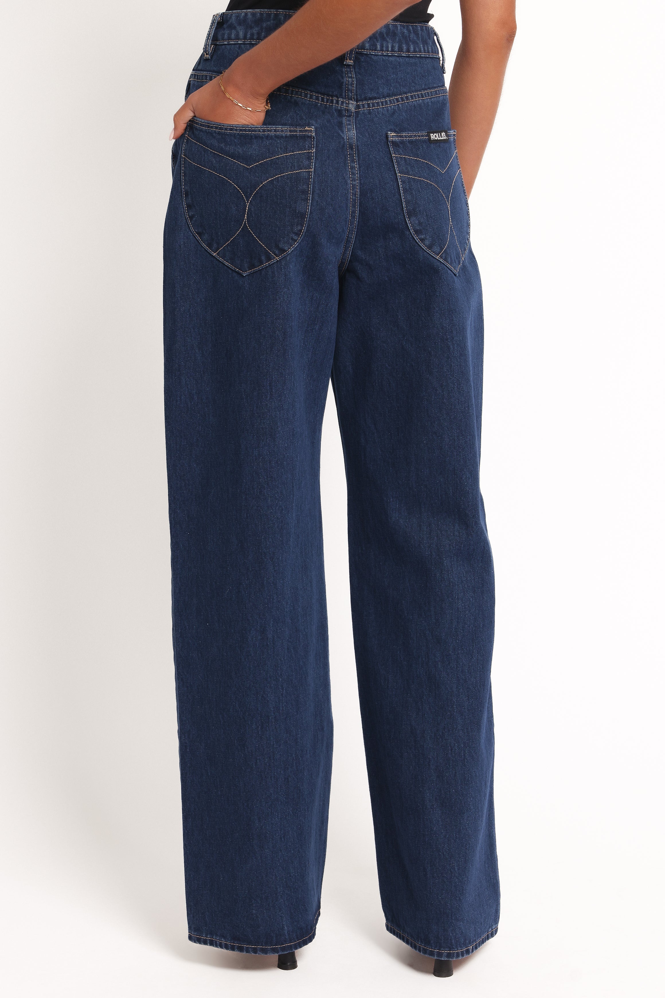 BOTTOMS Rollas Stevie Relaxed Jeans - Deep Blue