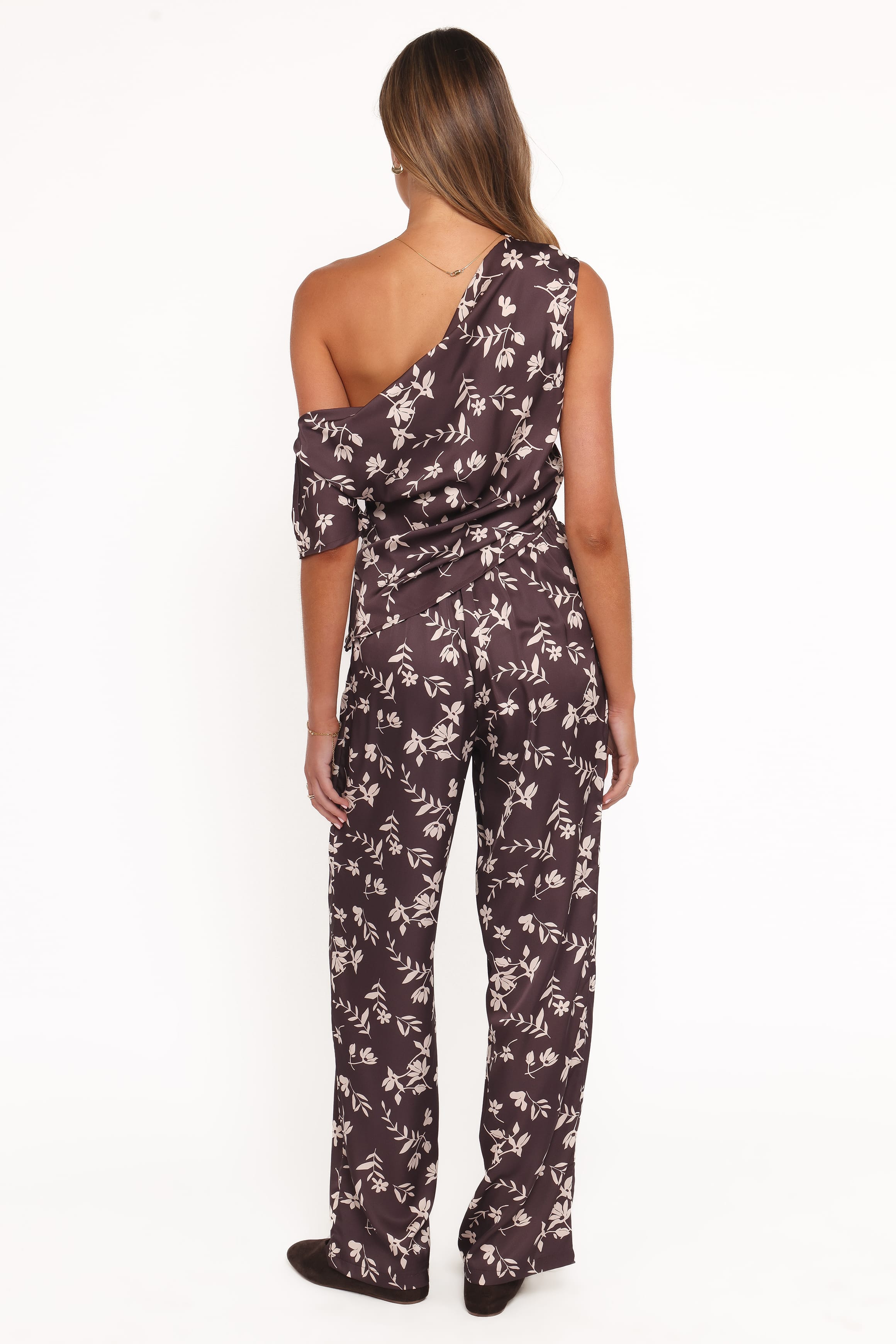 BOTTOMS Romola Pant - Brown Cream Floral