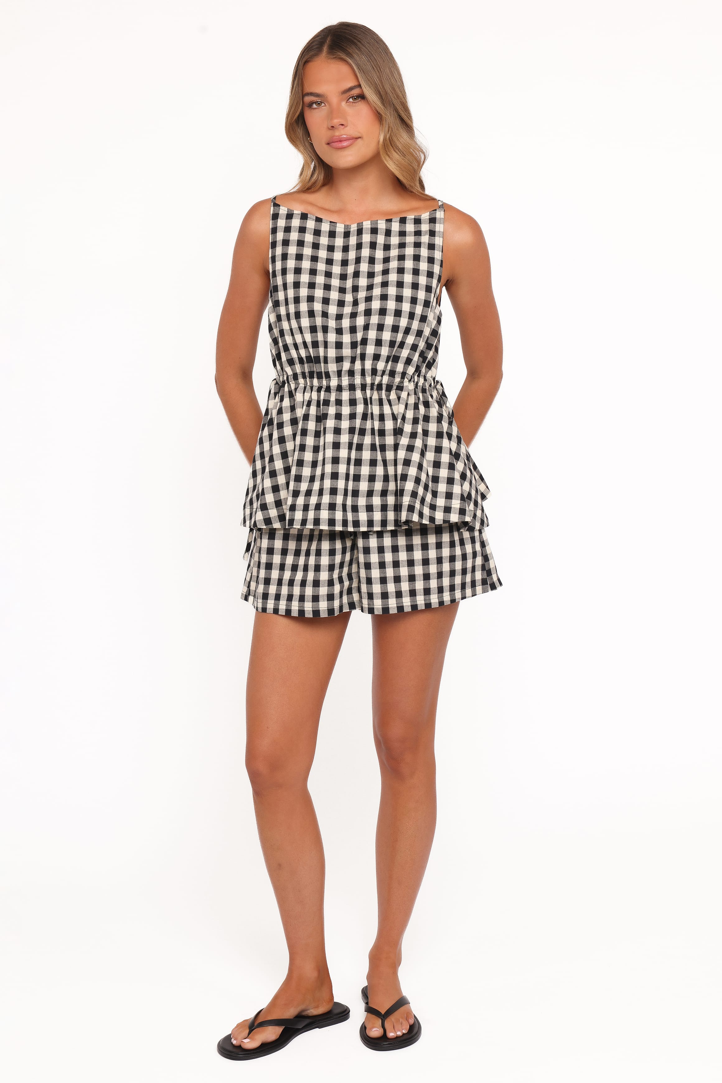 BOTTOMS Rory Shorts - Black Gingham