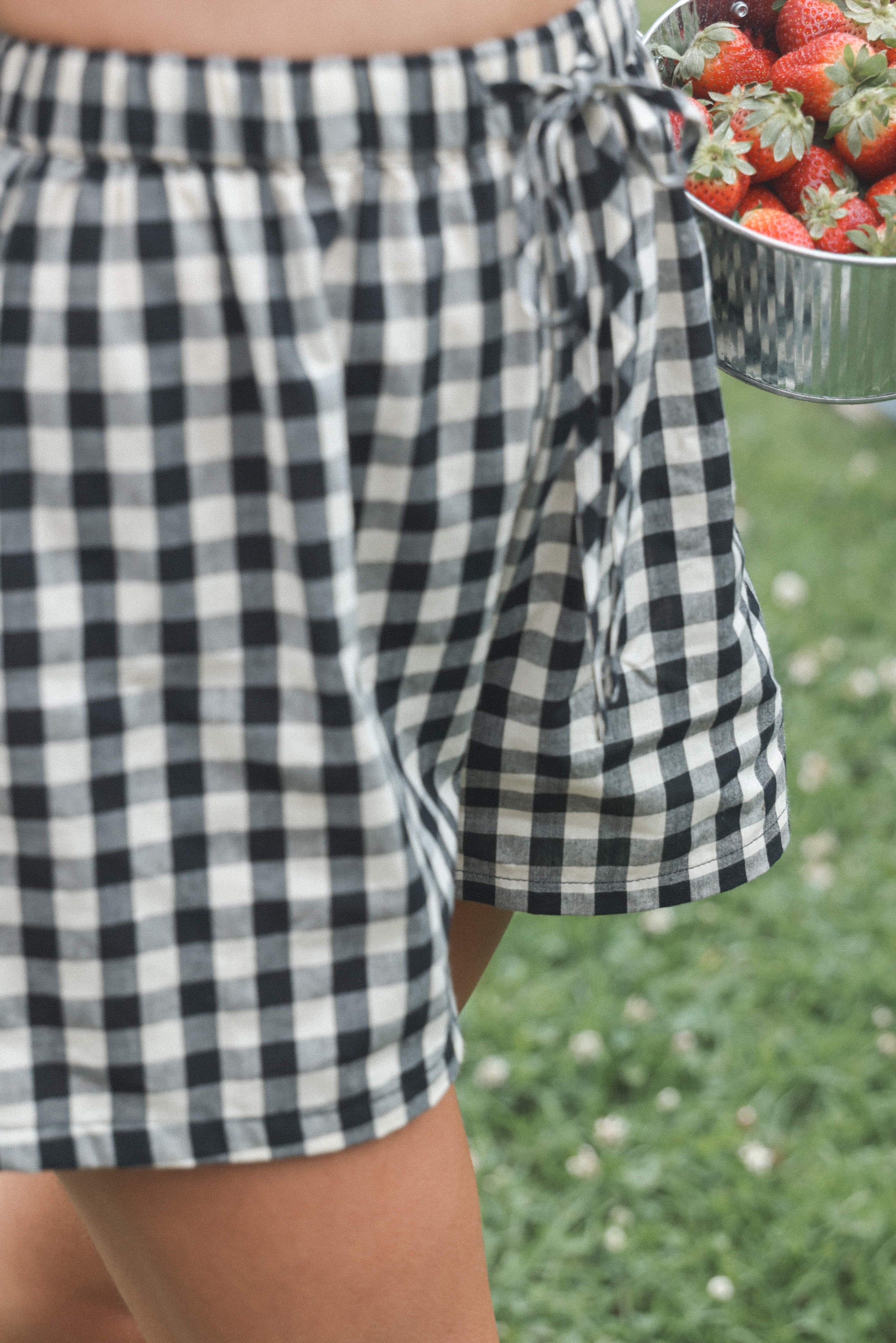 BOTTOMS Rory Shorts - Black Gingham