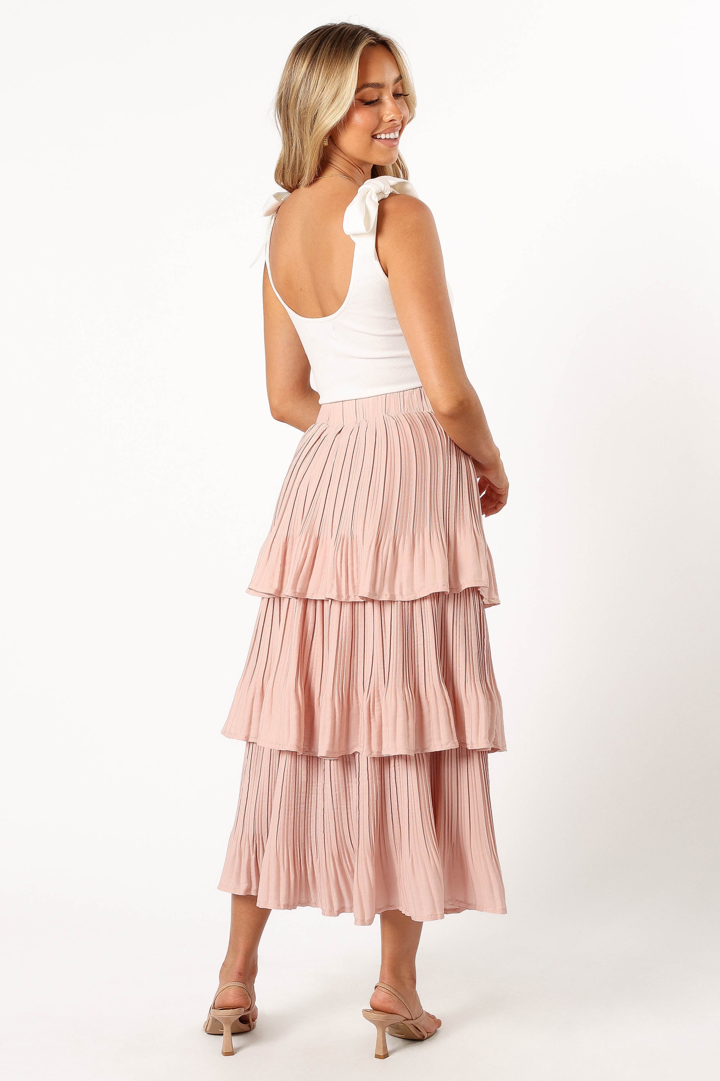 BOTTOMS @Rylan Maxi Skirt - Champagne Pink