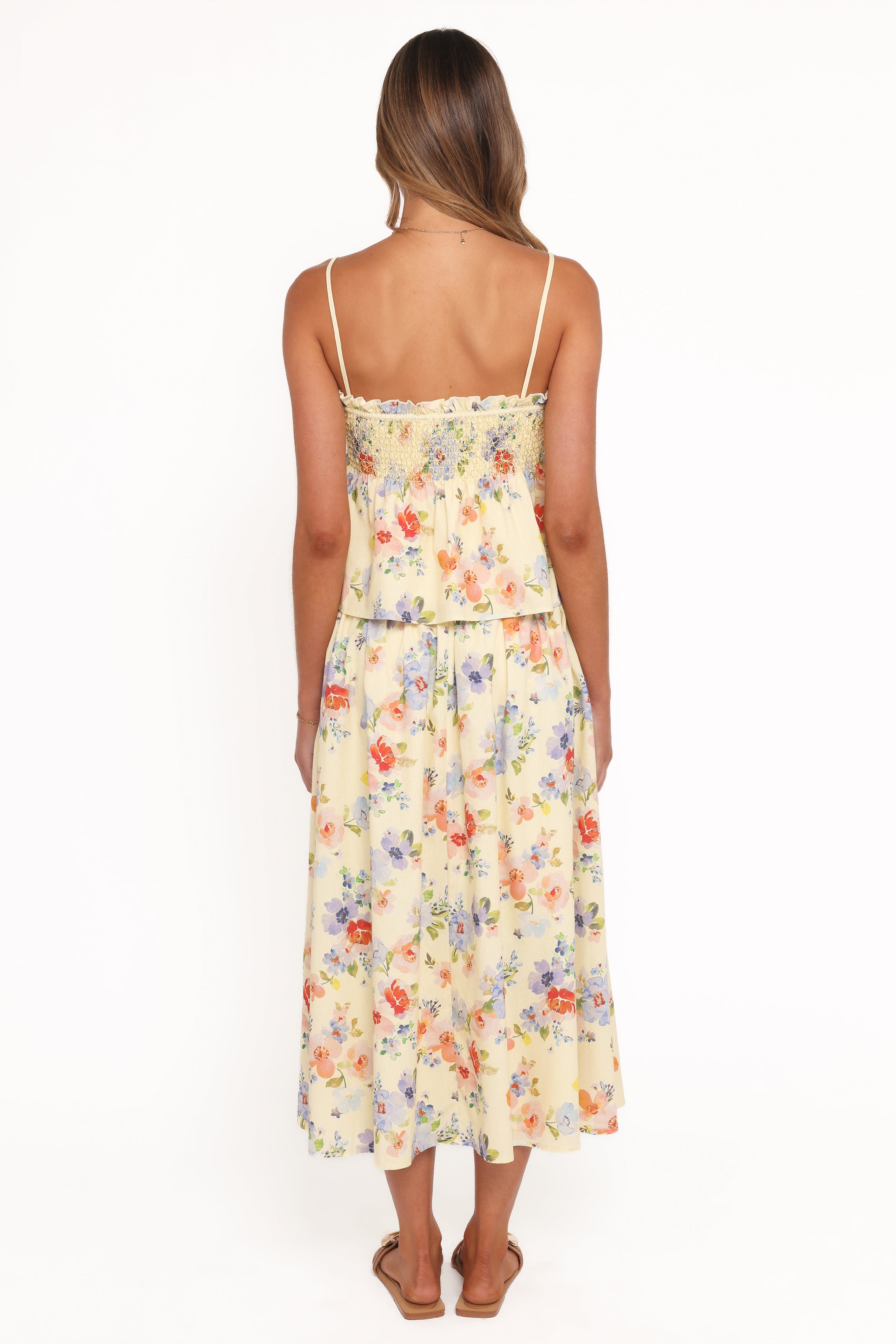 BOTTOMS Saskia Maxi Skirt - Lemon Floral