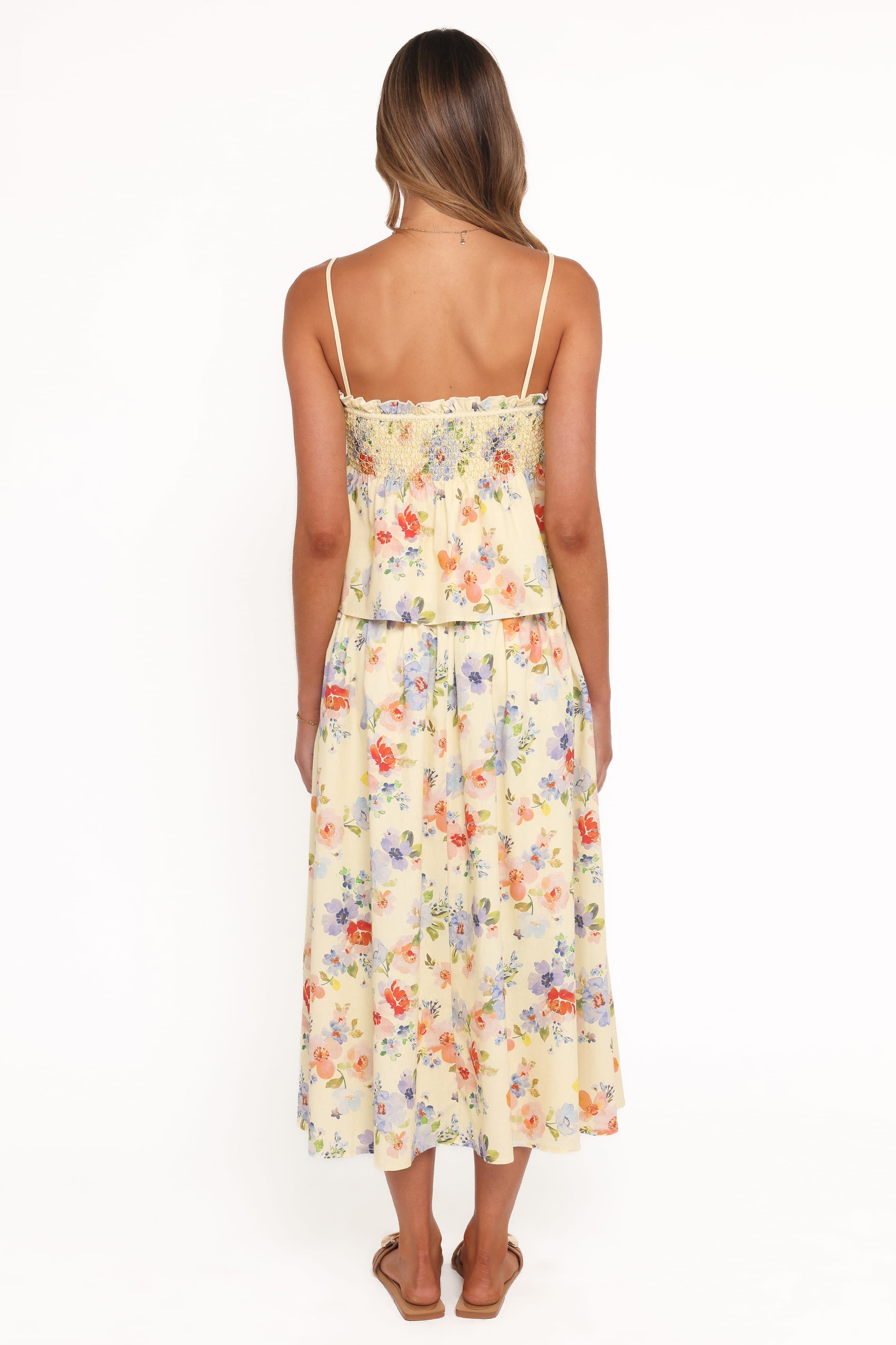 BOTTOMS Saskia Maxi Skirt - Lemon Floral