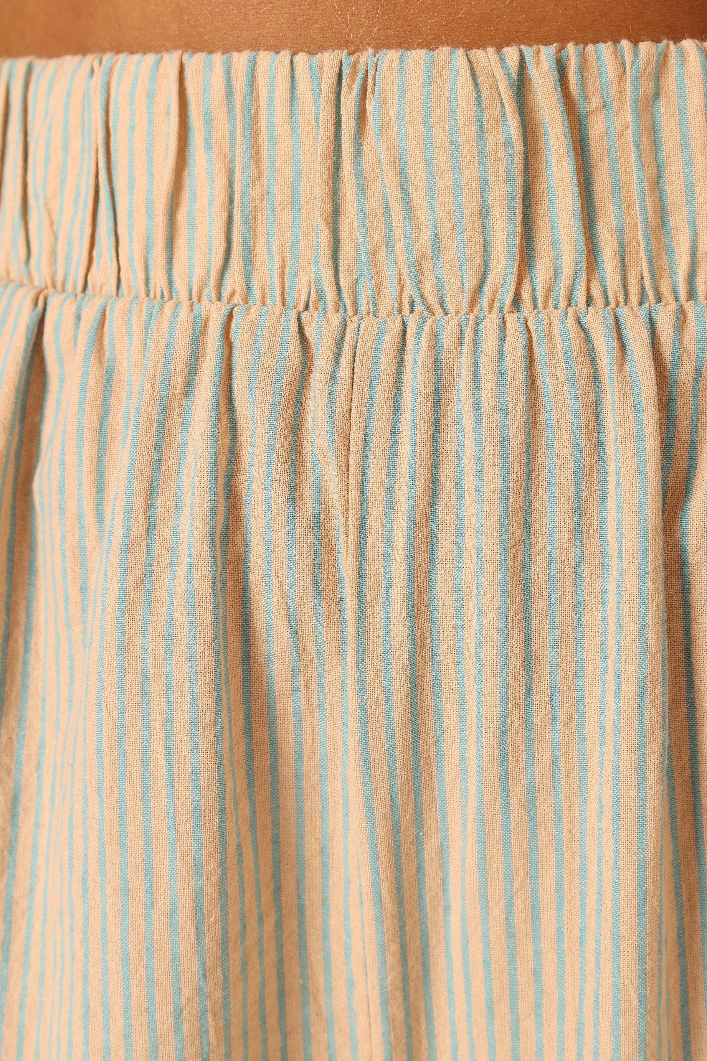 BOTTOMS @Savanna Striped Pants - Apricot