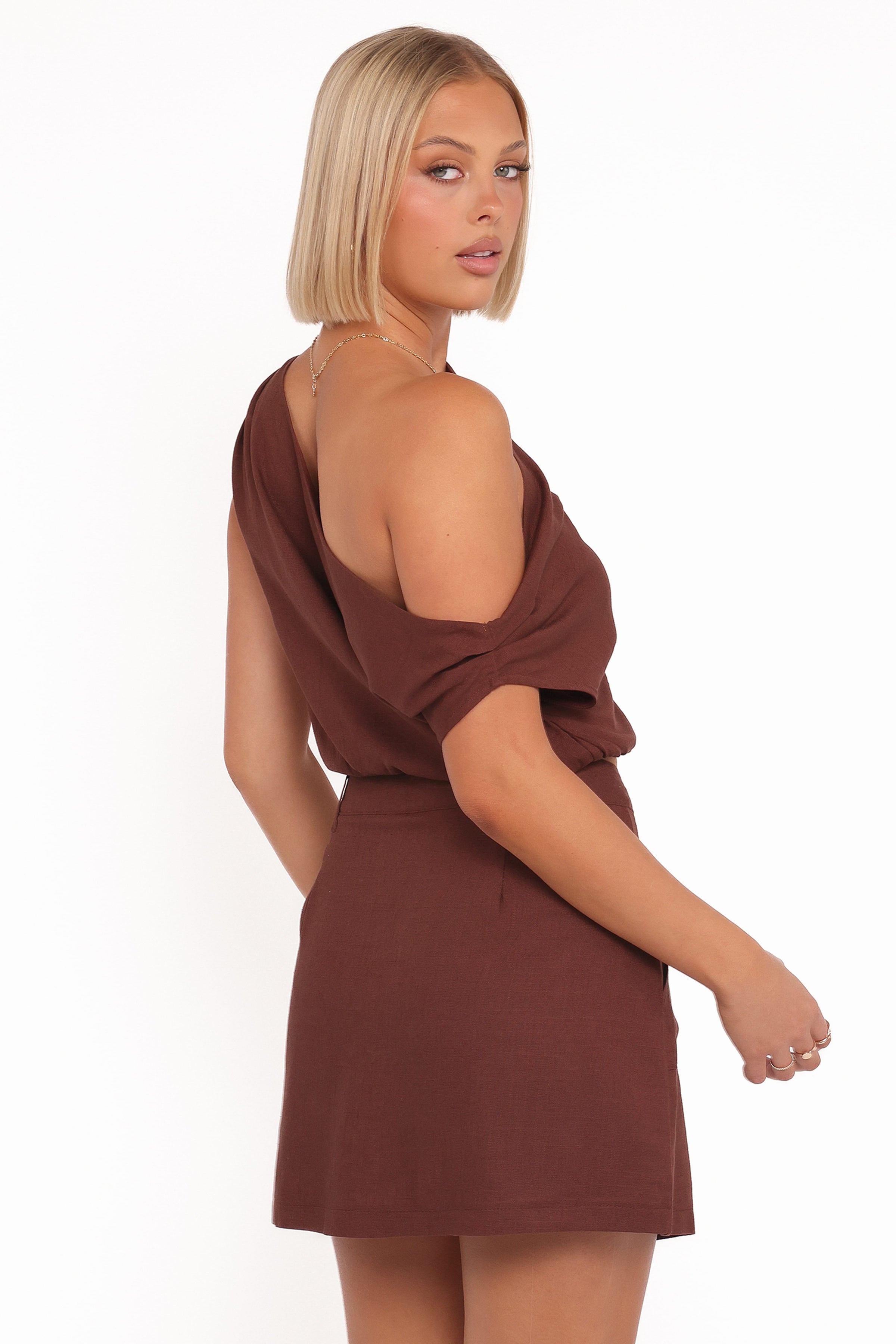 BOTTOMS Shaw Mini Skort - Chocolate Brown