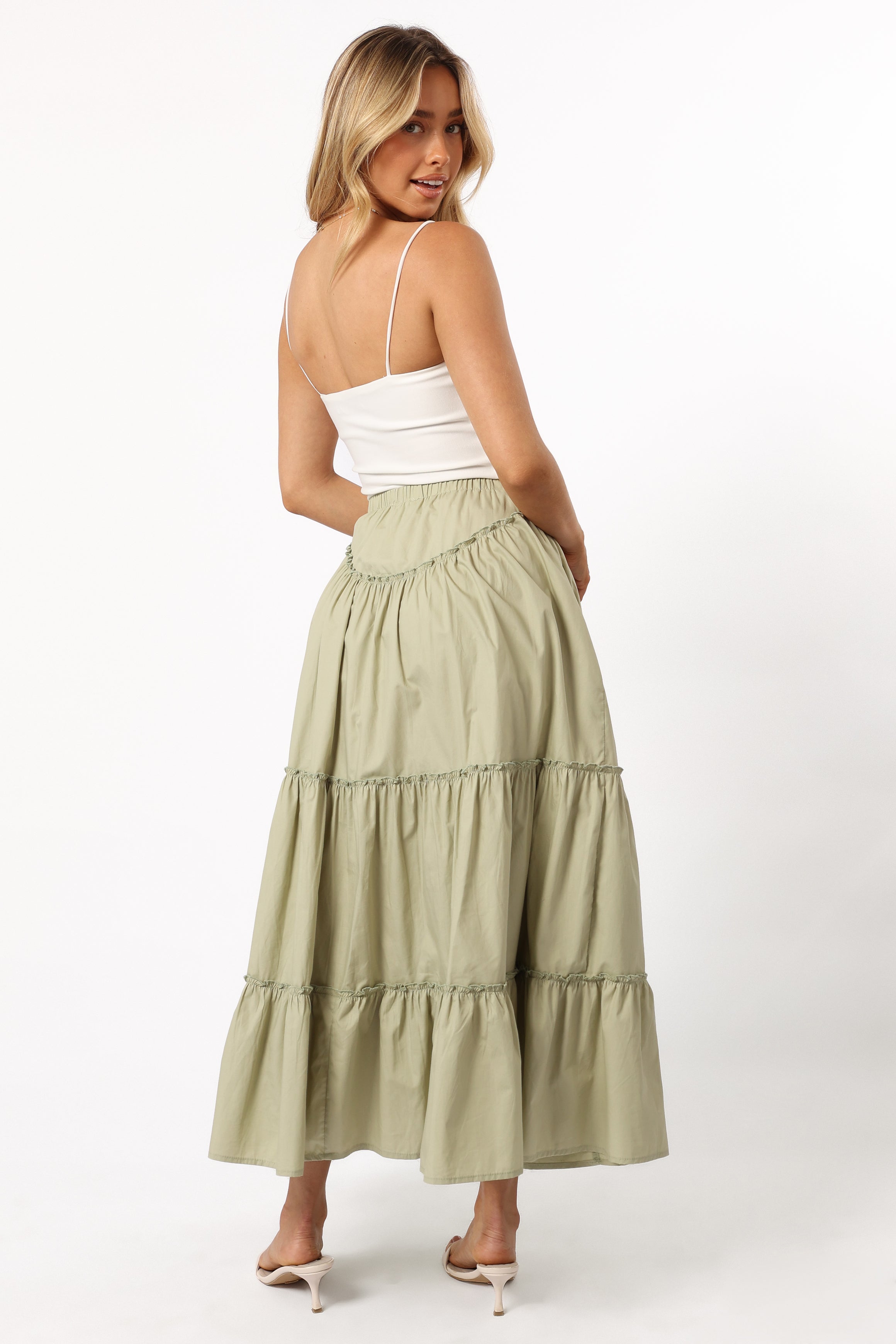 BOTTOMS Somerset Midi Skirt - Pistachio