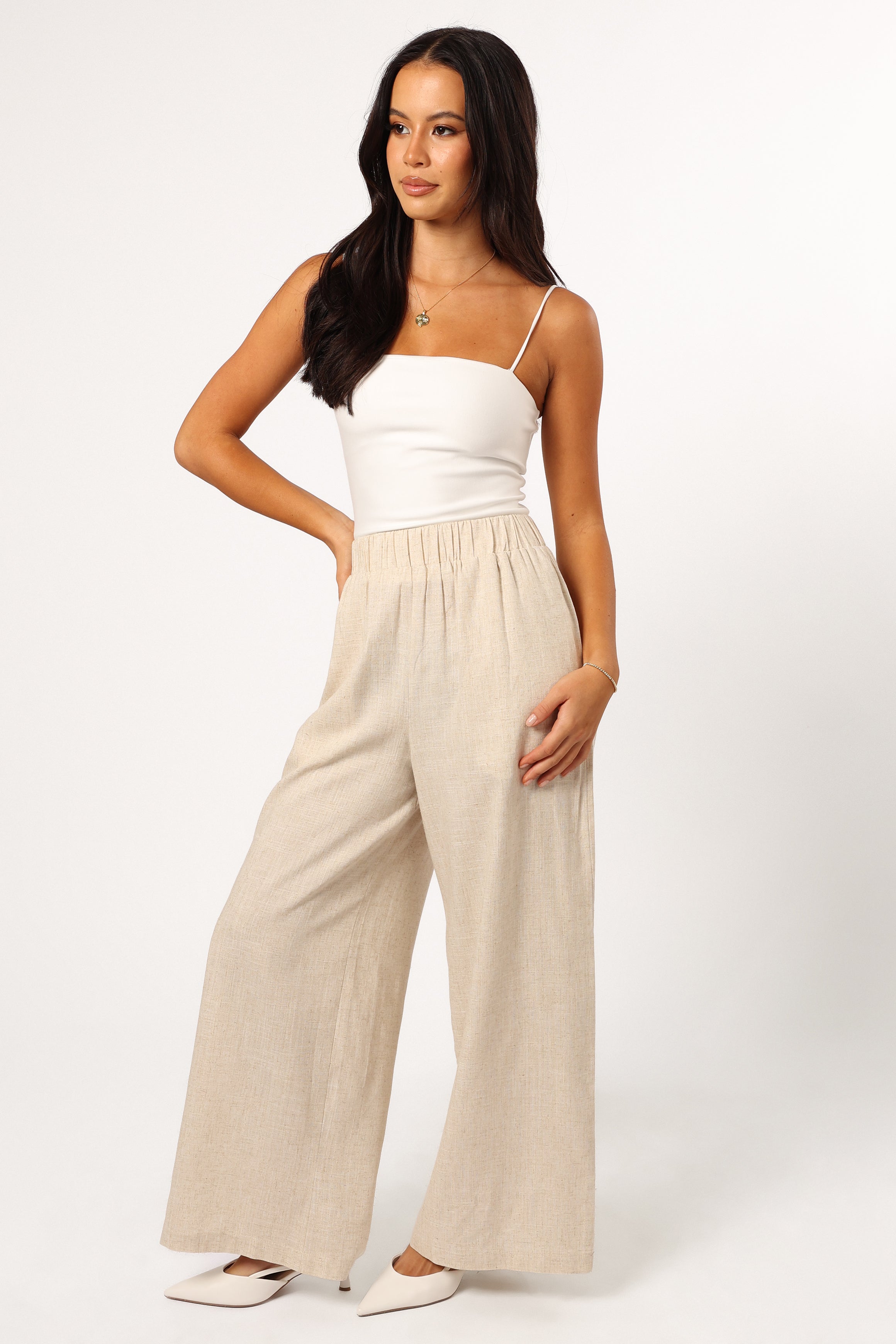 BOTTOMS @Soraya Pant - Oatmeal (Hold for Euro Summer)