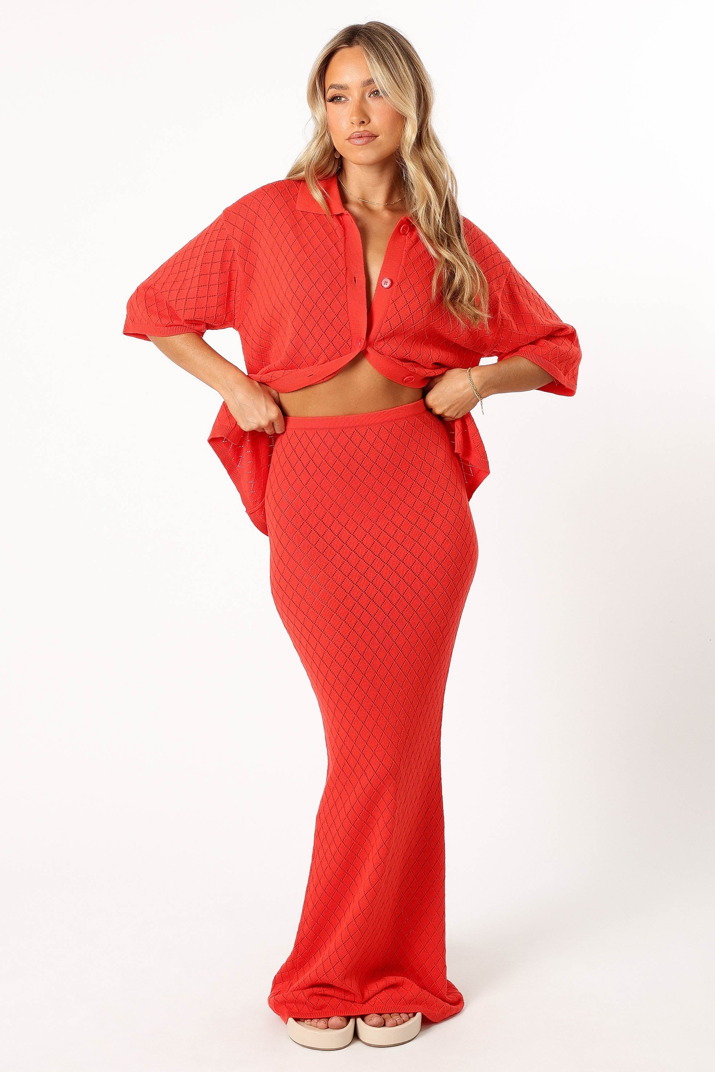 BOTTOMS @Stella Knit Skirt - Jaffa