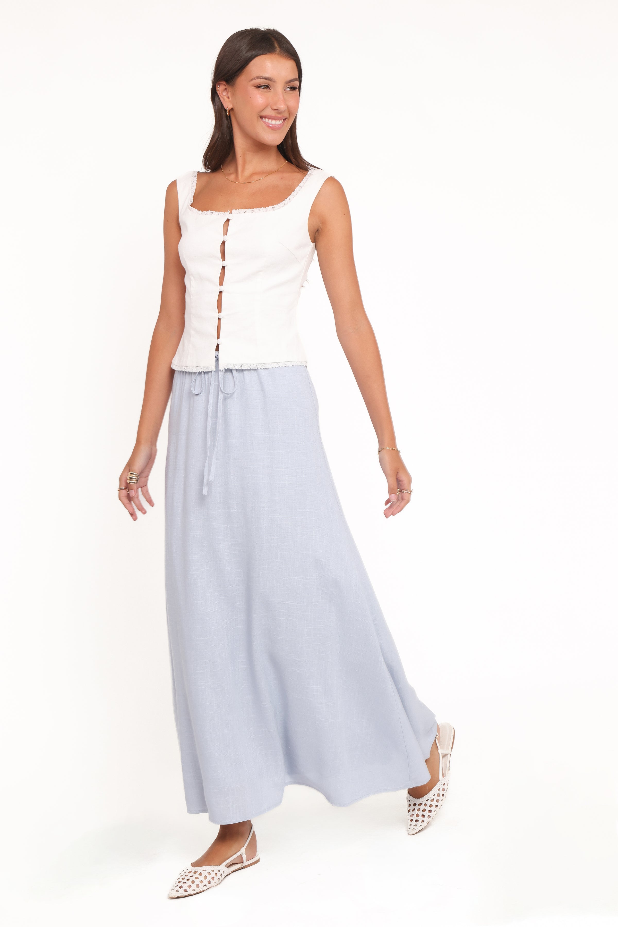 BOTTOMS Stevie Maxi Skirt - Light Blue