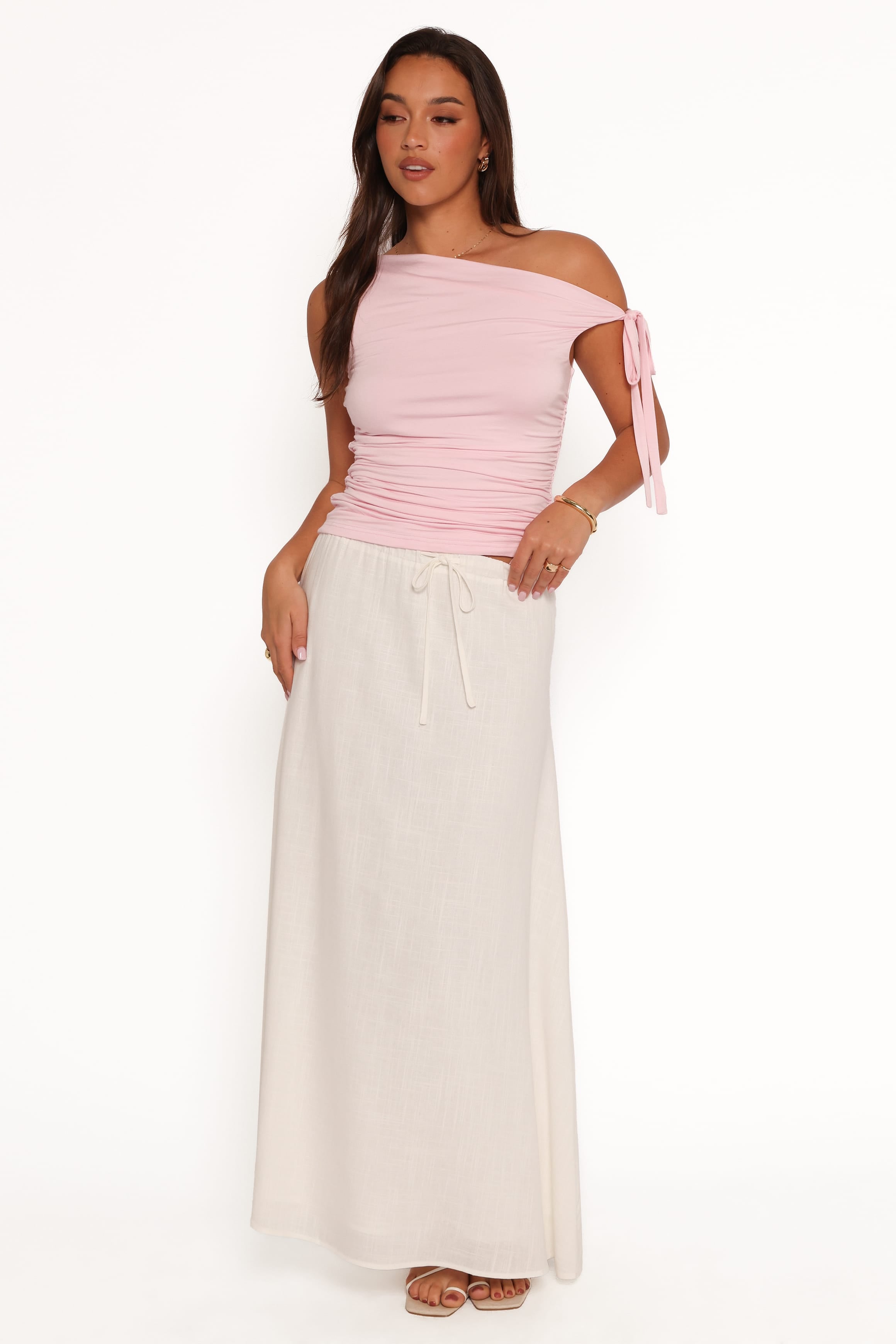 BOTTOMS Stevie Maxi Skirt - White