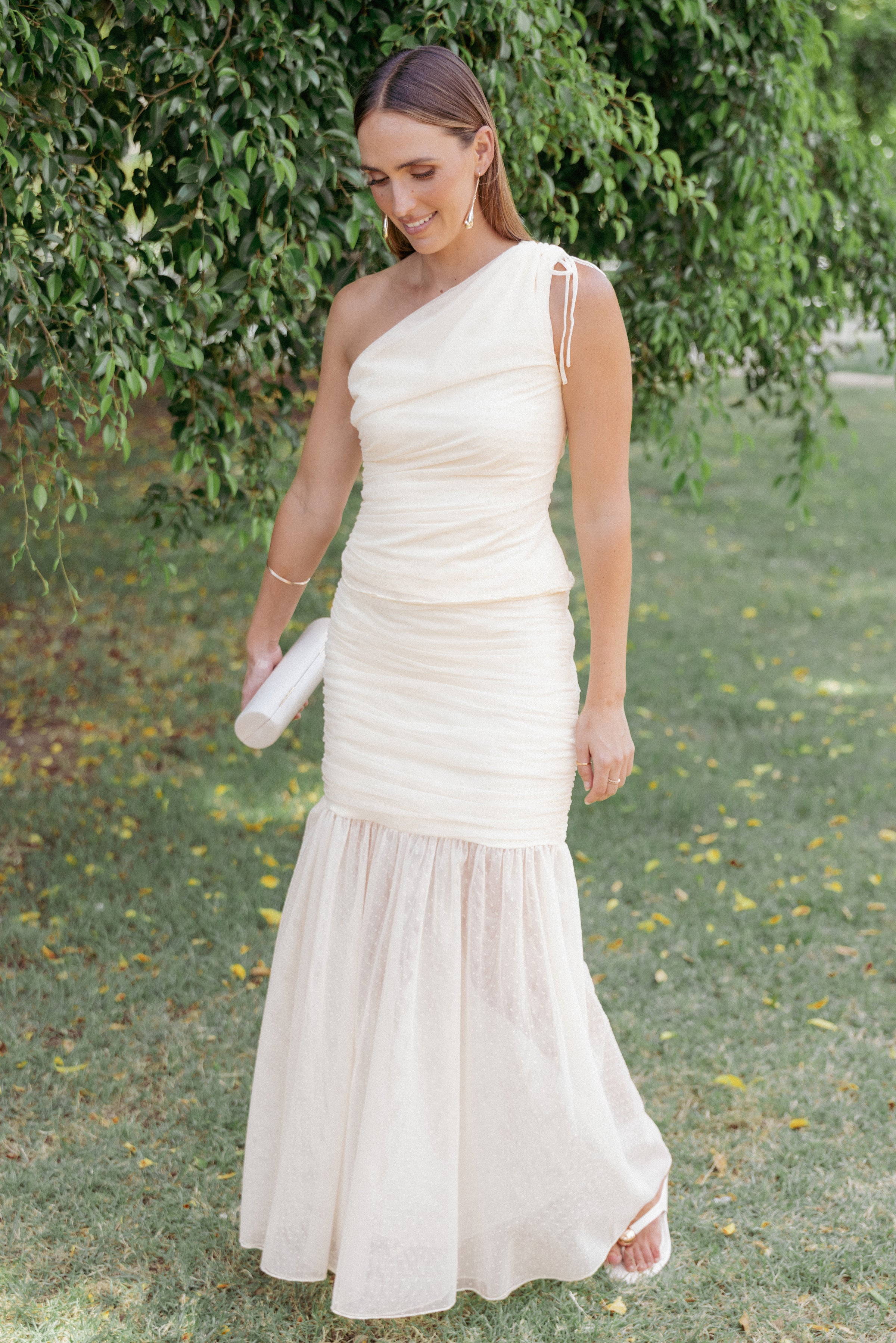 BOTTOMS Susan Mesh Drop Waist Skirt - Yellow