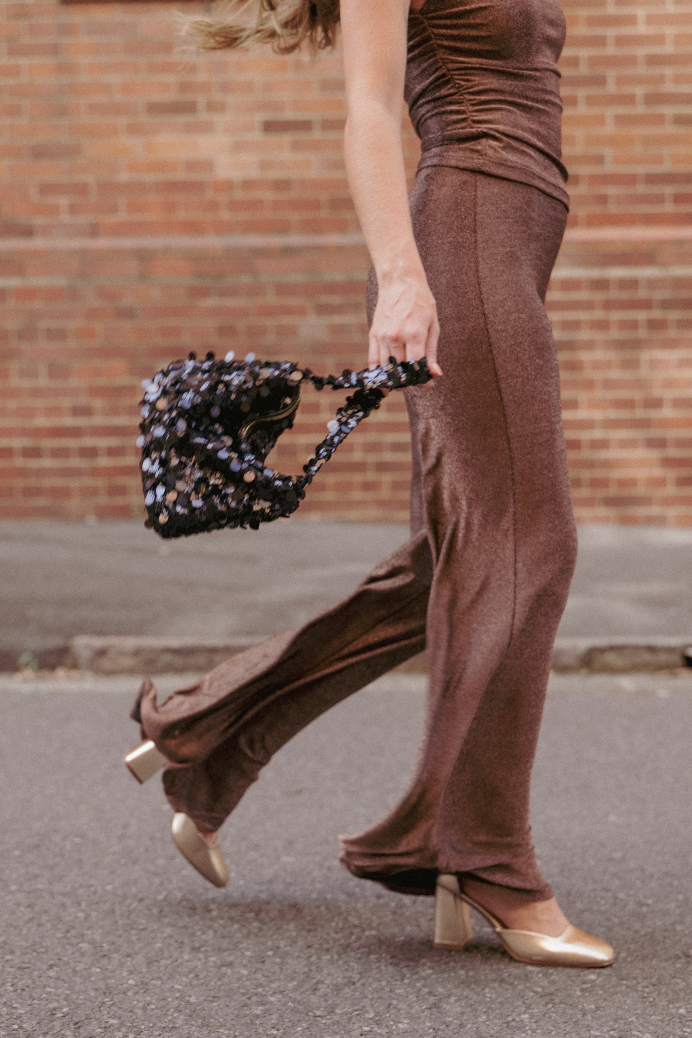 BOTTOMS Sydney Wide Leg Pant - Bronze
