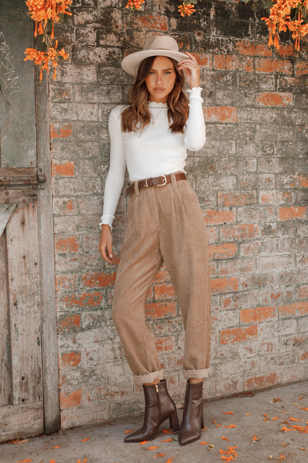 Collective Dress - Talaren Cord Pant - Brown image 4