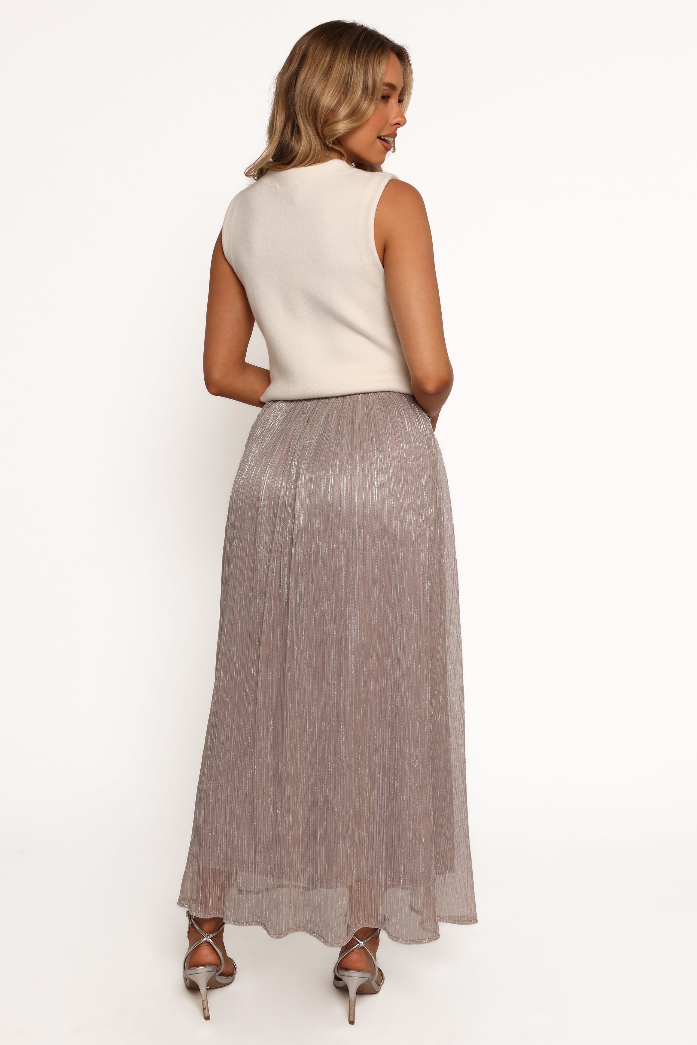BOTTOMS Tricia Maxi Skirt - Silver