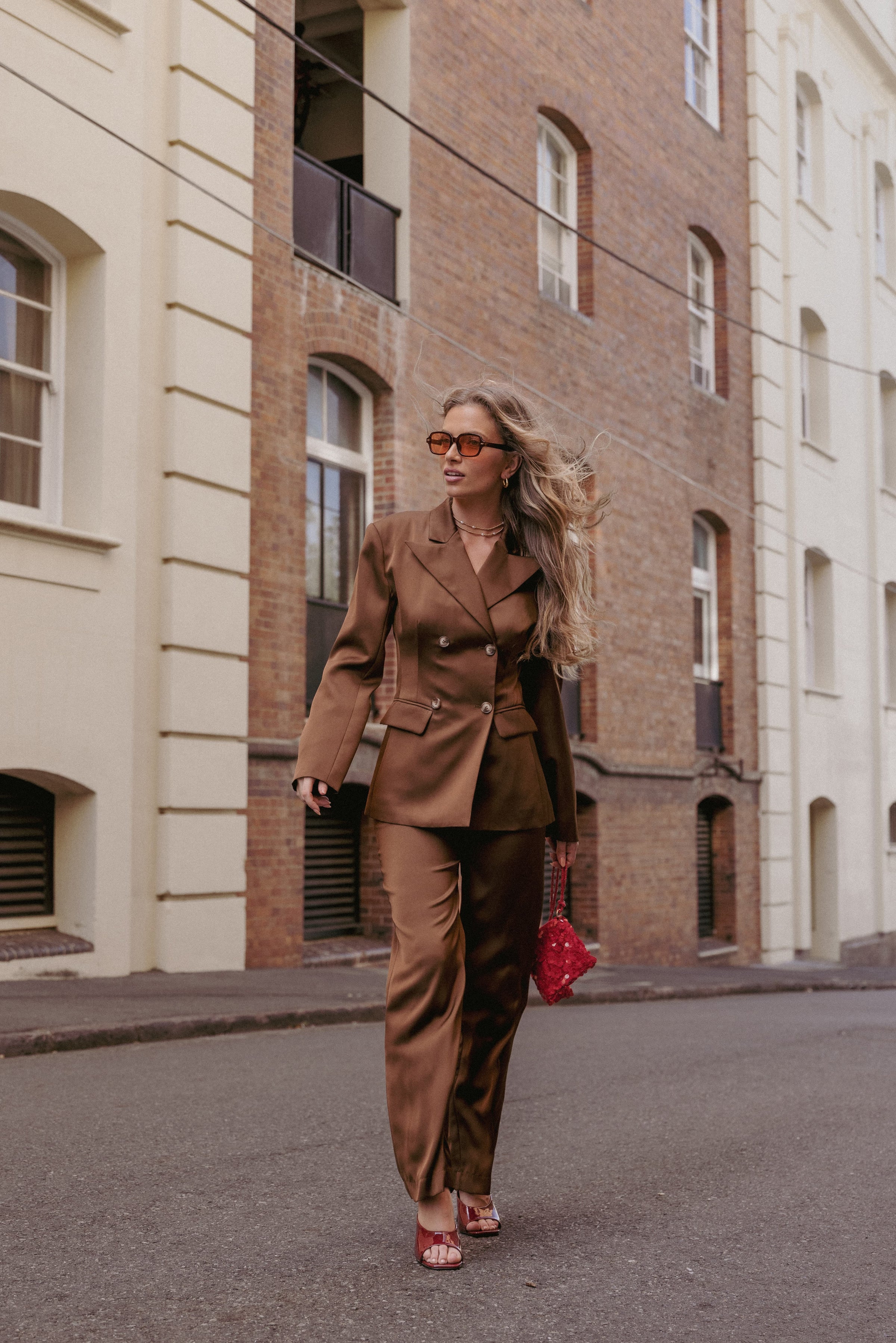 BOTTOMS Trina Tailored Pant - Brown