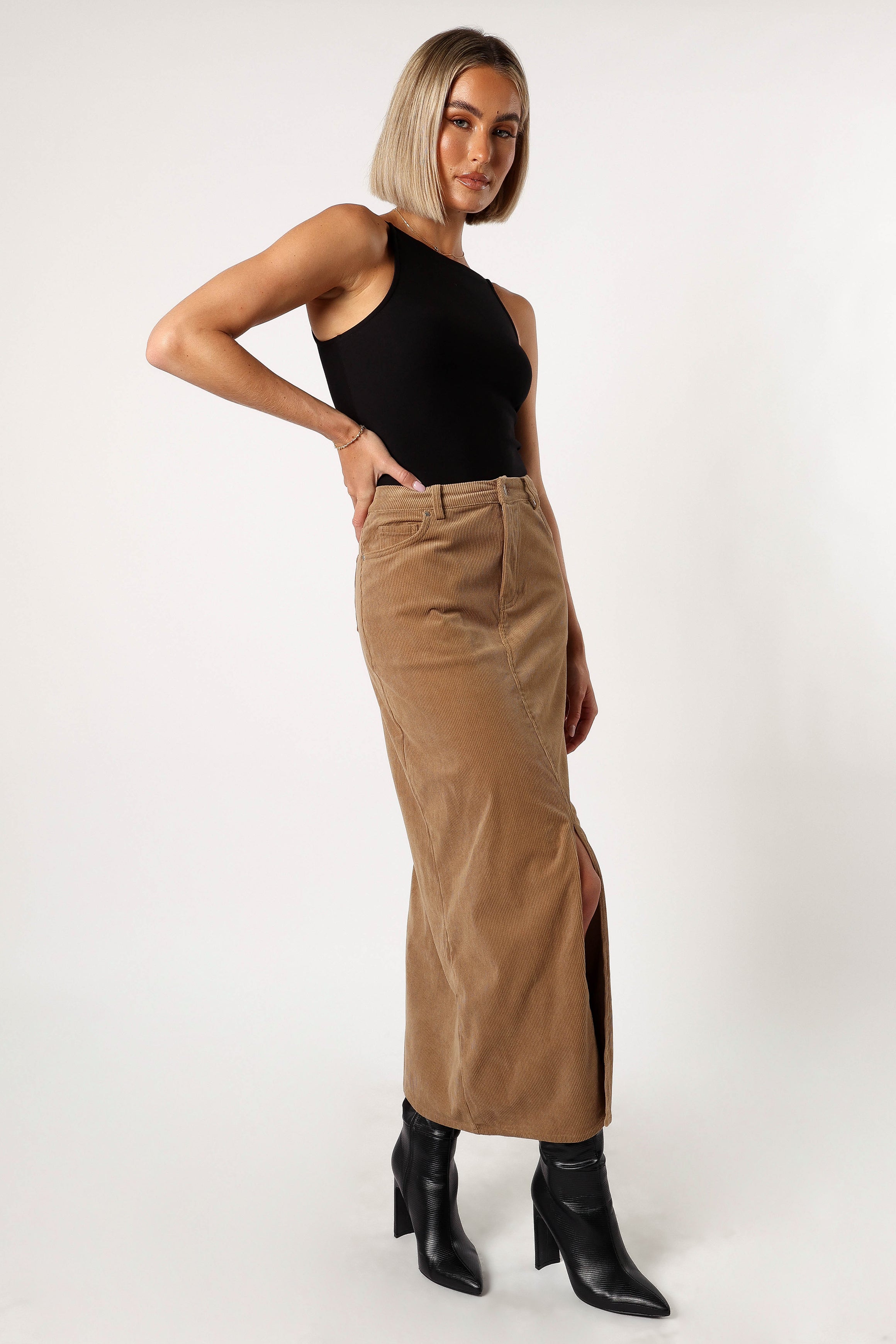 BOTTOMS @Ulla Midi Skirt - Mocha
