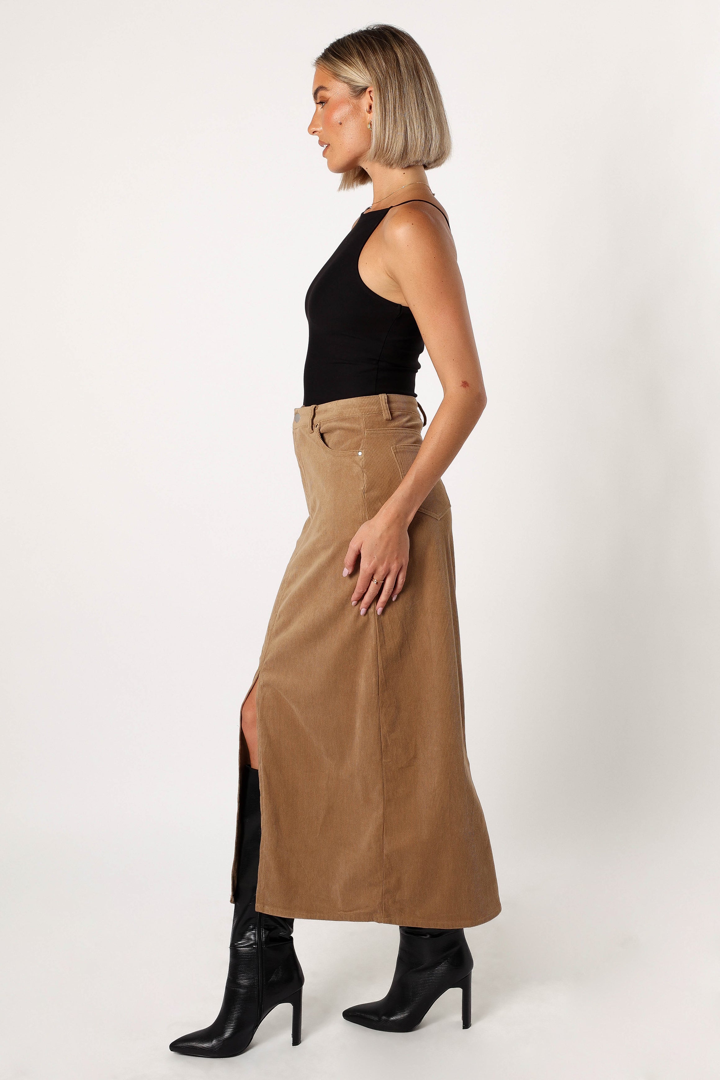 BOTTOMS @Ulla Midi Skirt - Mocha