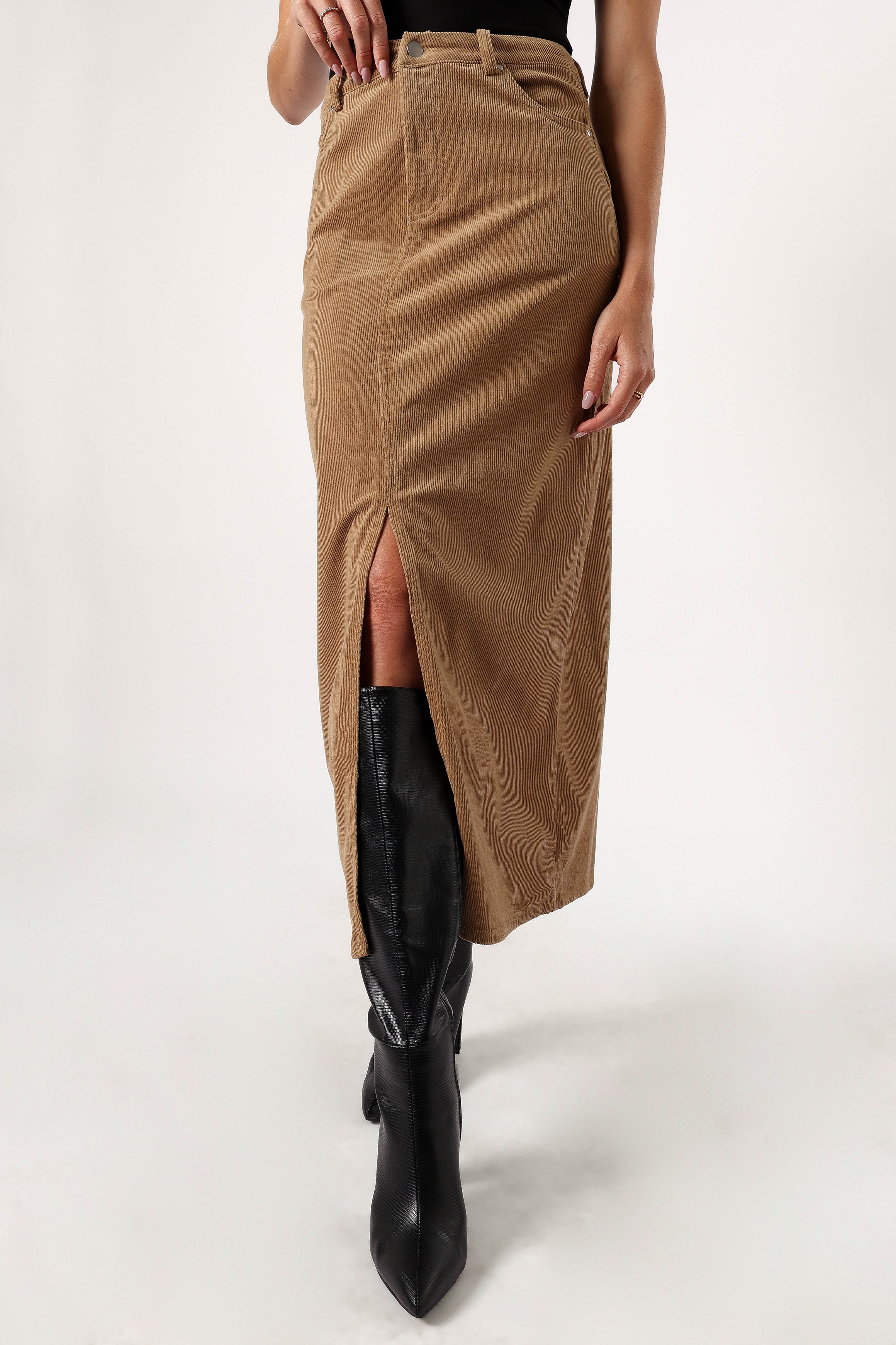 BOTTOMS @Ulla Midi Skirt - Mocha