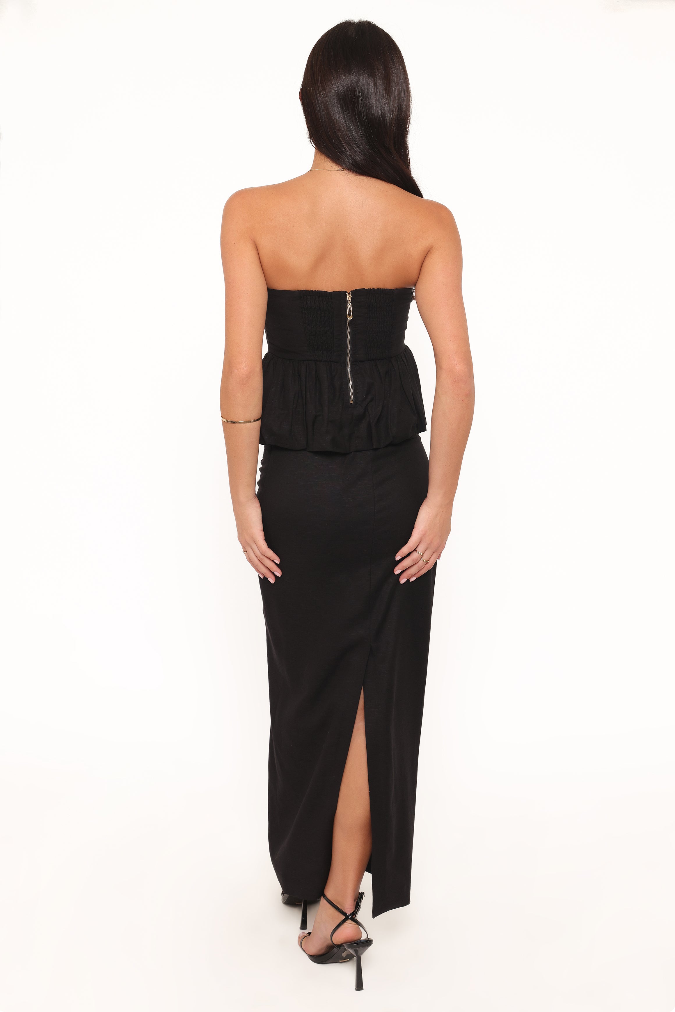 BOTTOMS Ursa Fitted Column Skirt - Black