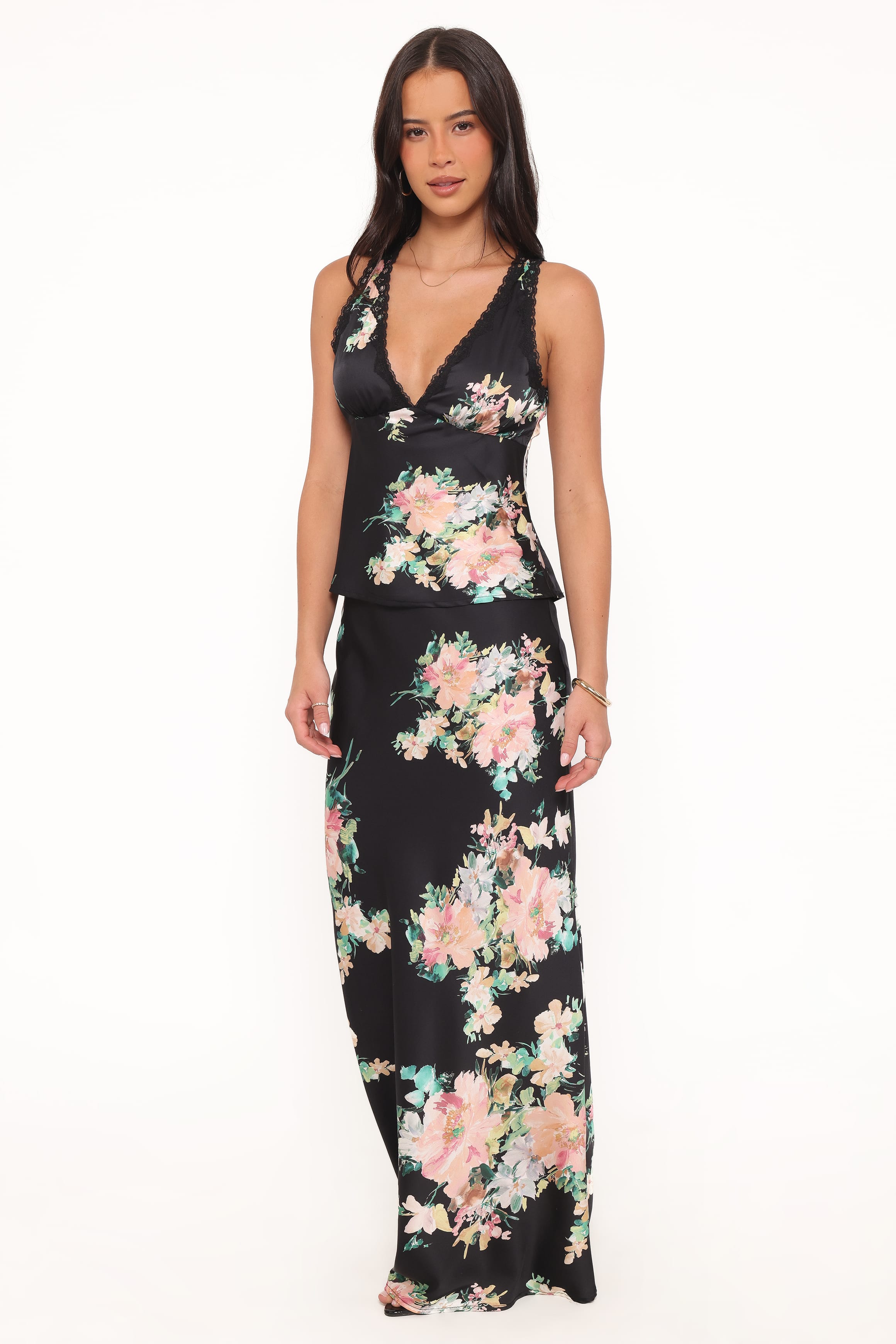 BOTTOMS Velman Skirt - Black Floral