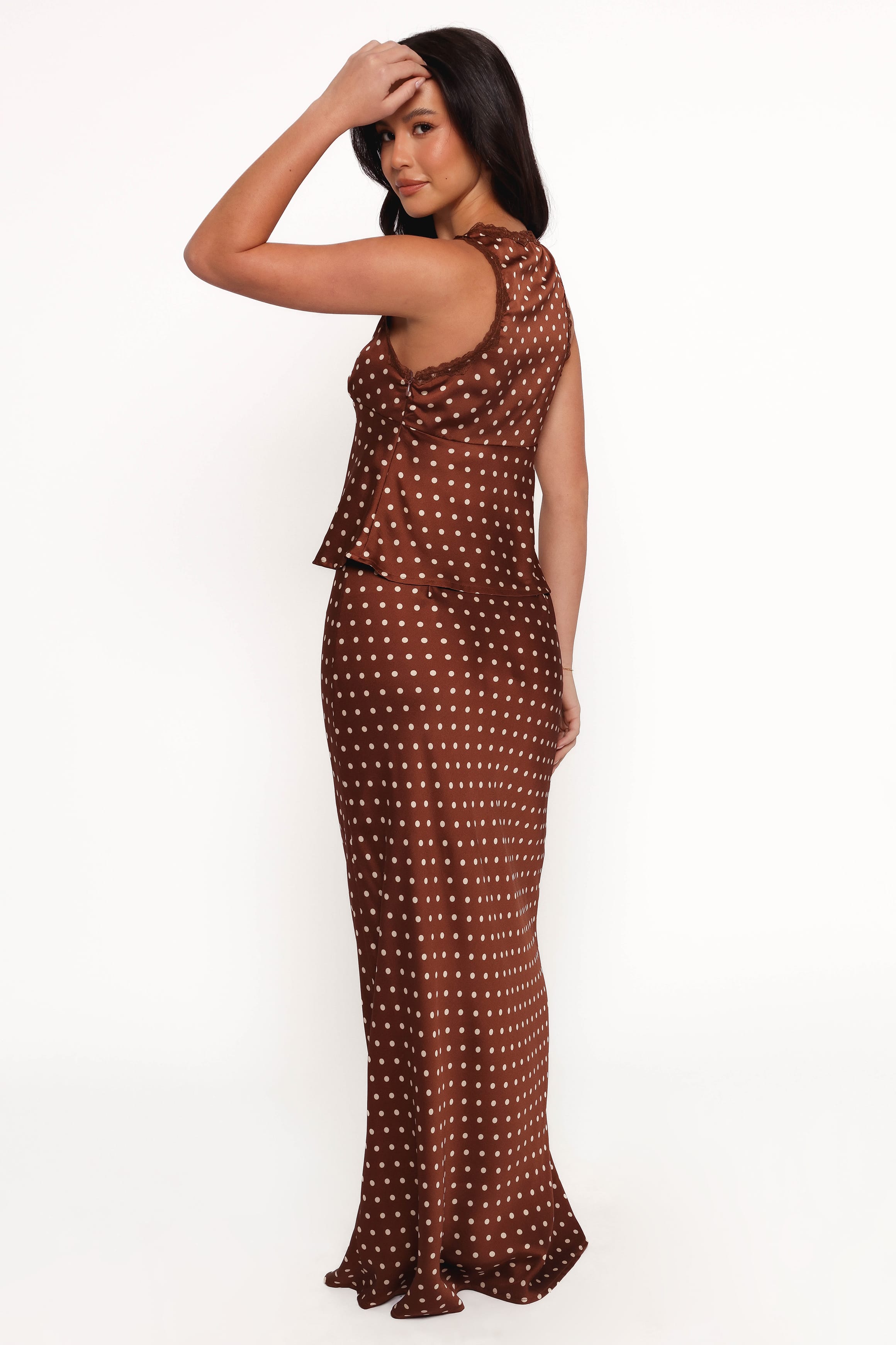 BOTTOMS Velman Skirt - Brown Polka Dot