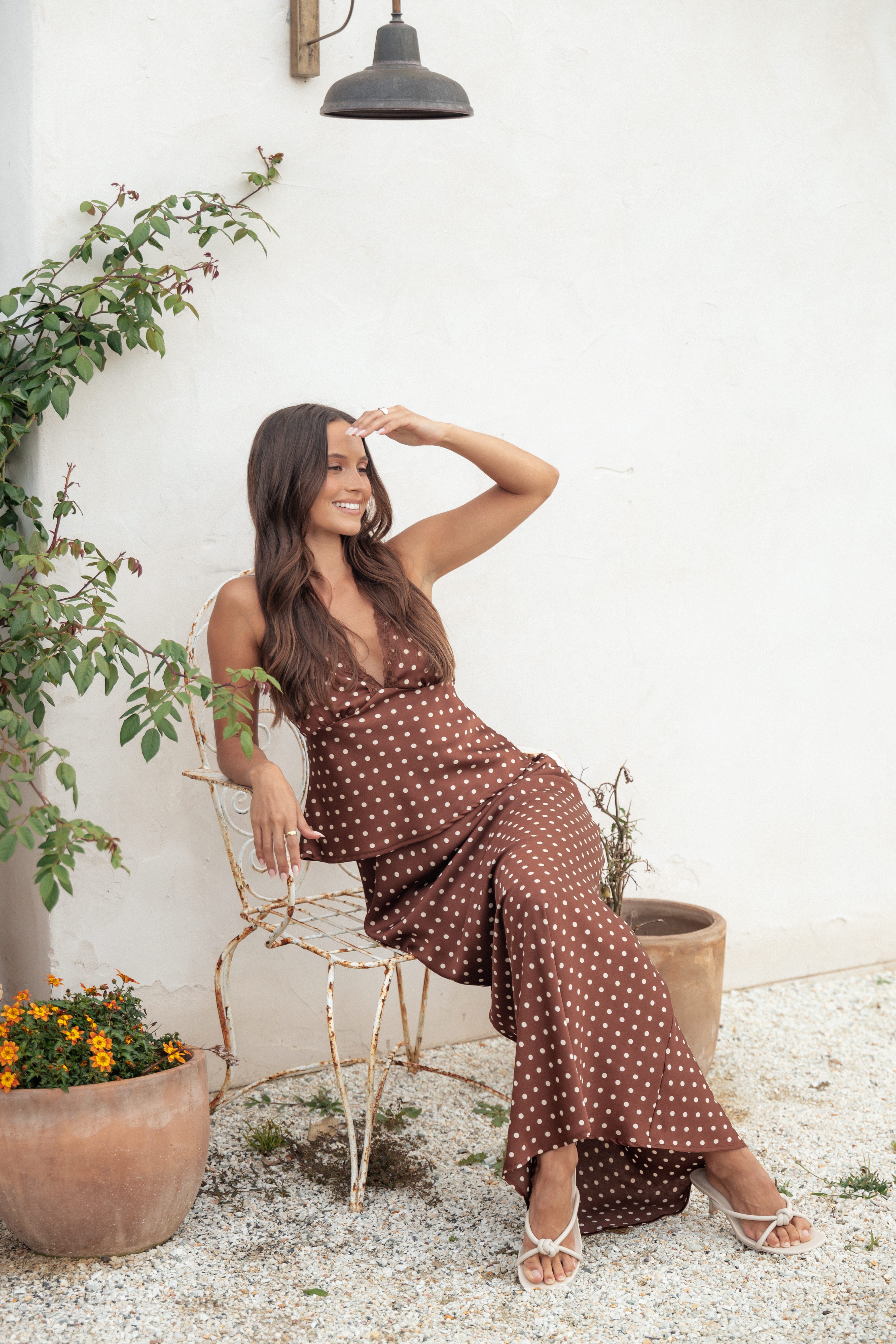 BOTTOMS Velman Skirt - Brown Polka Dot