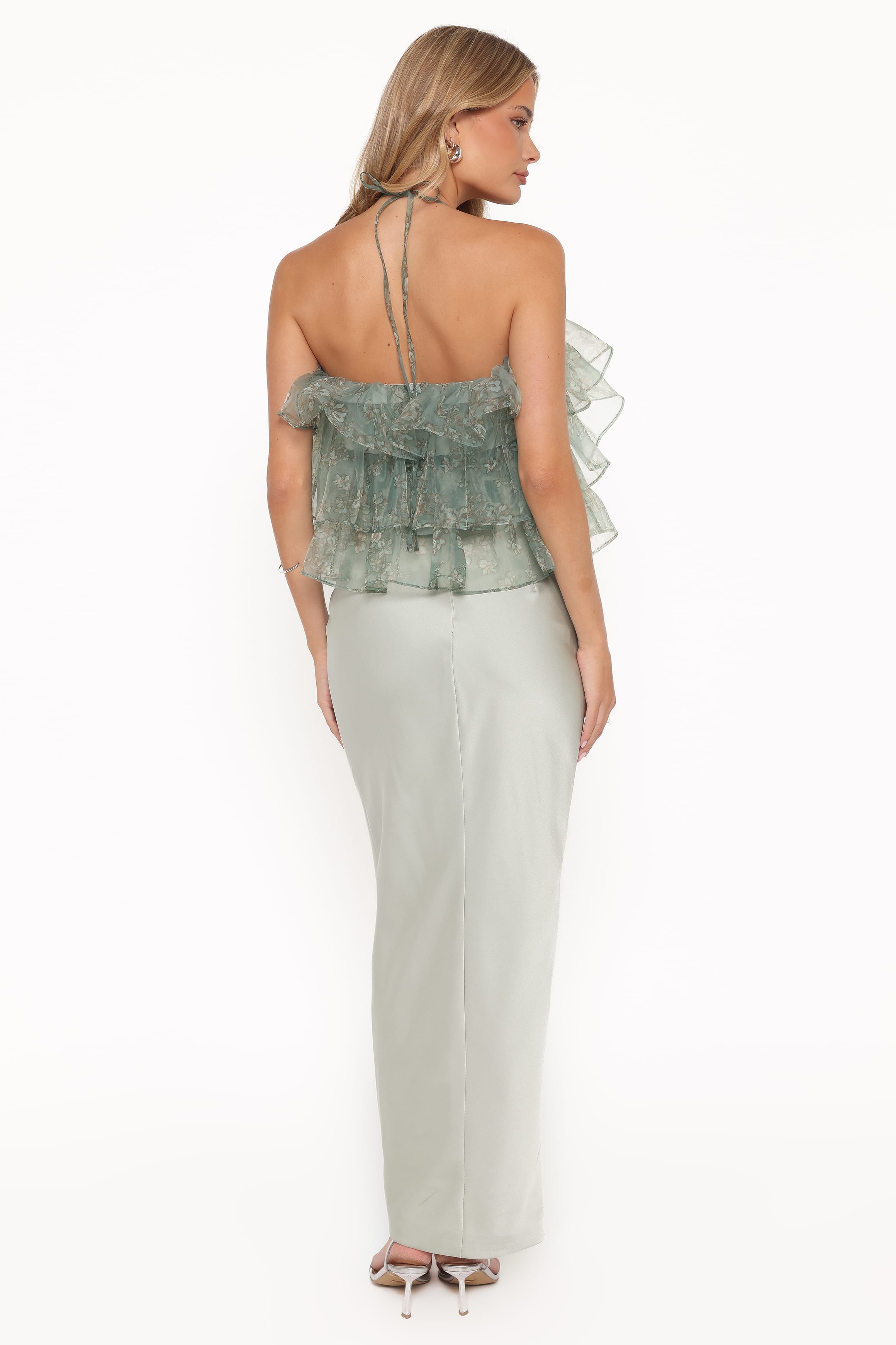 BOTTOMS Viviana Fitted Column Skirt - Mint Green