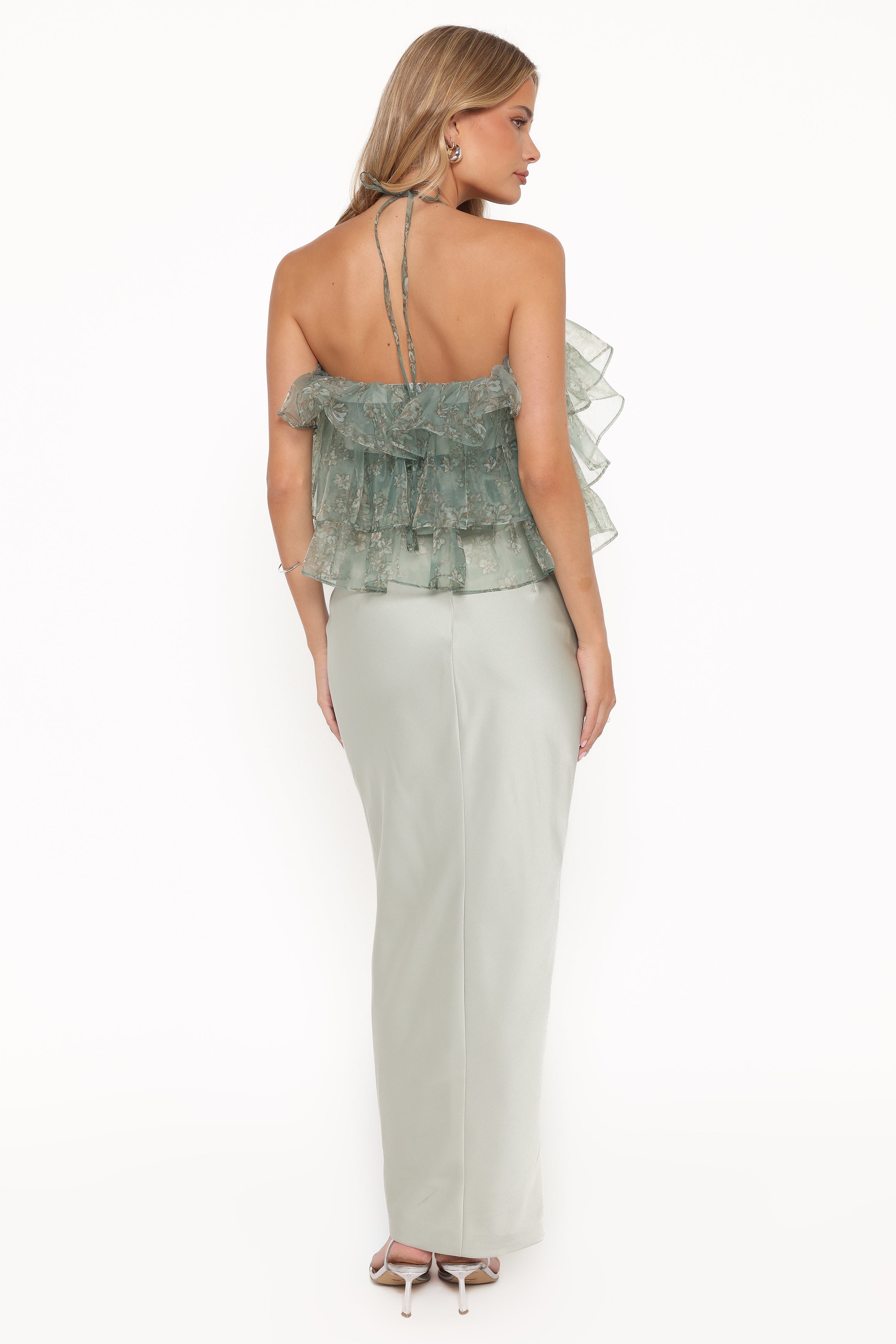 BOTTOMS Viviana Fitted Column Skirt - Mint Green