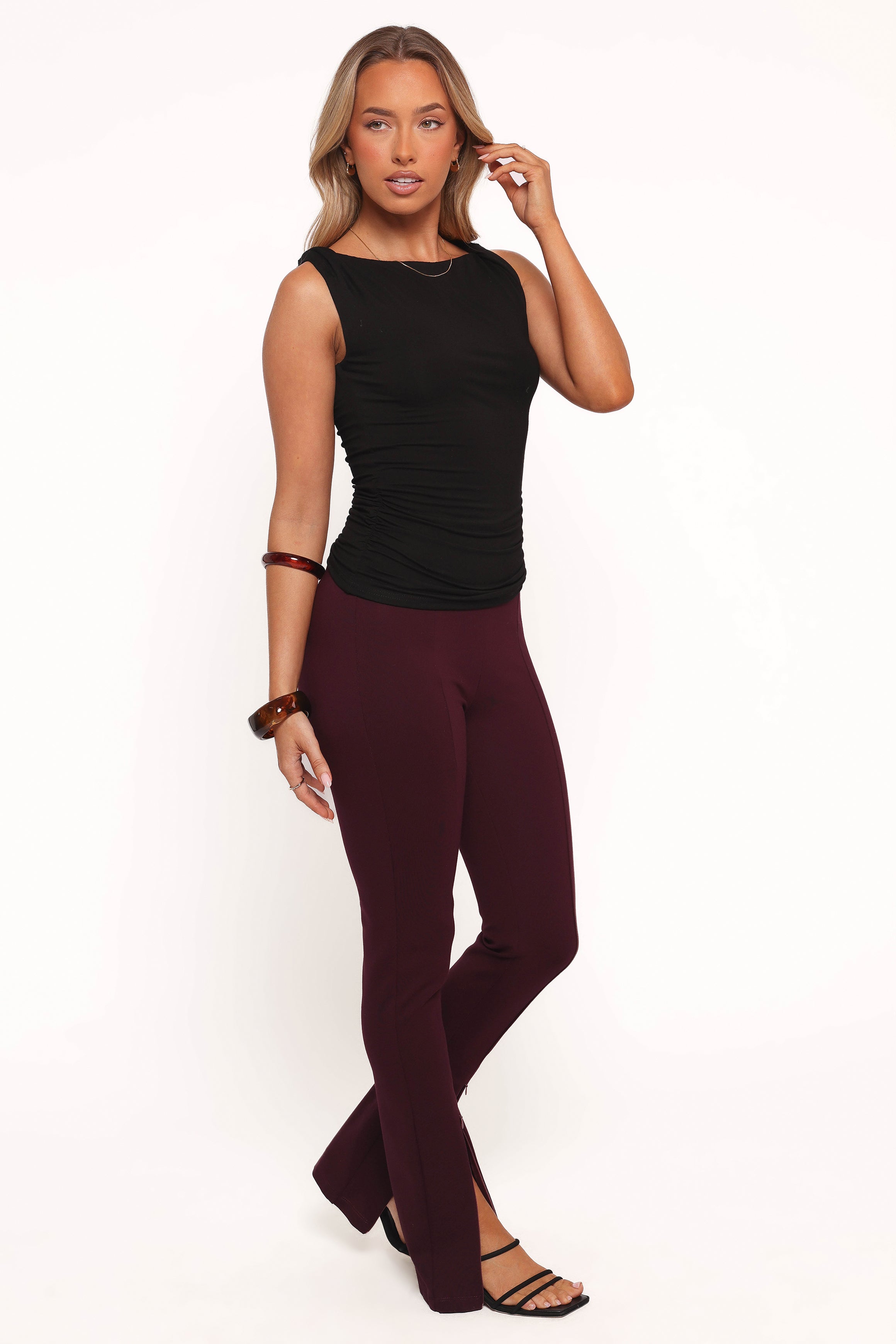 BOTTOMS Wellar Pant - Deep Shiraz
