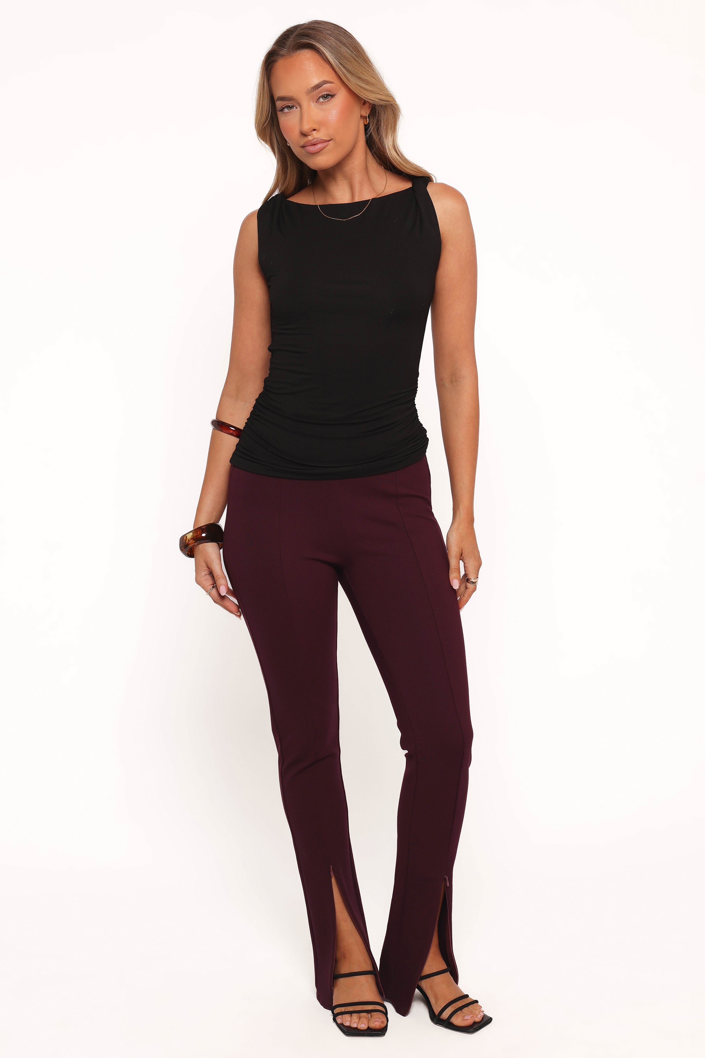 BOTTOMS Wellar Pant - Deep Shiraz