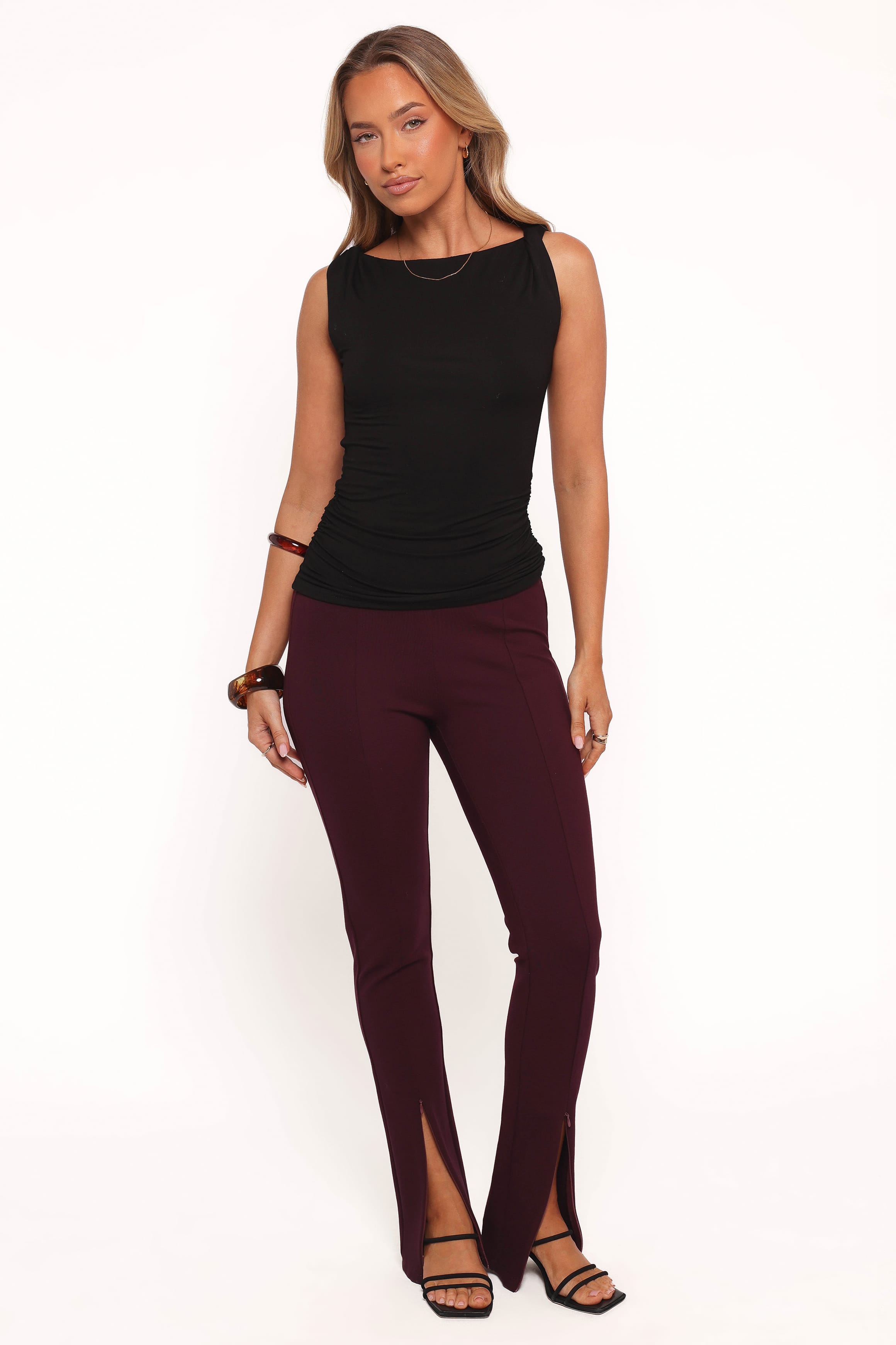 BOTTOMS Wellar Pant - Deep Shiraz