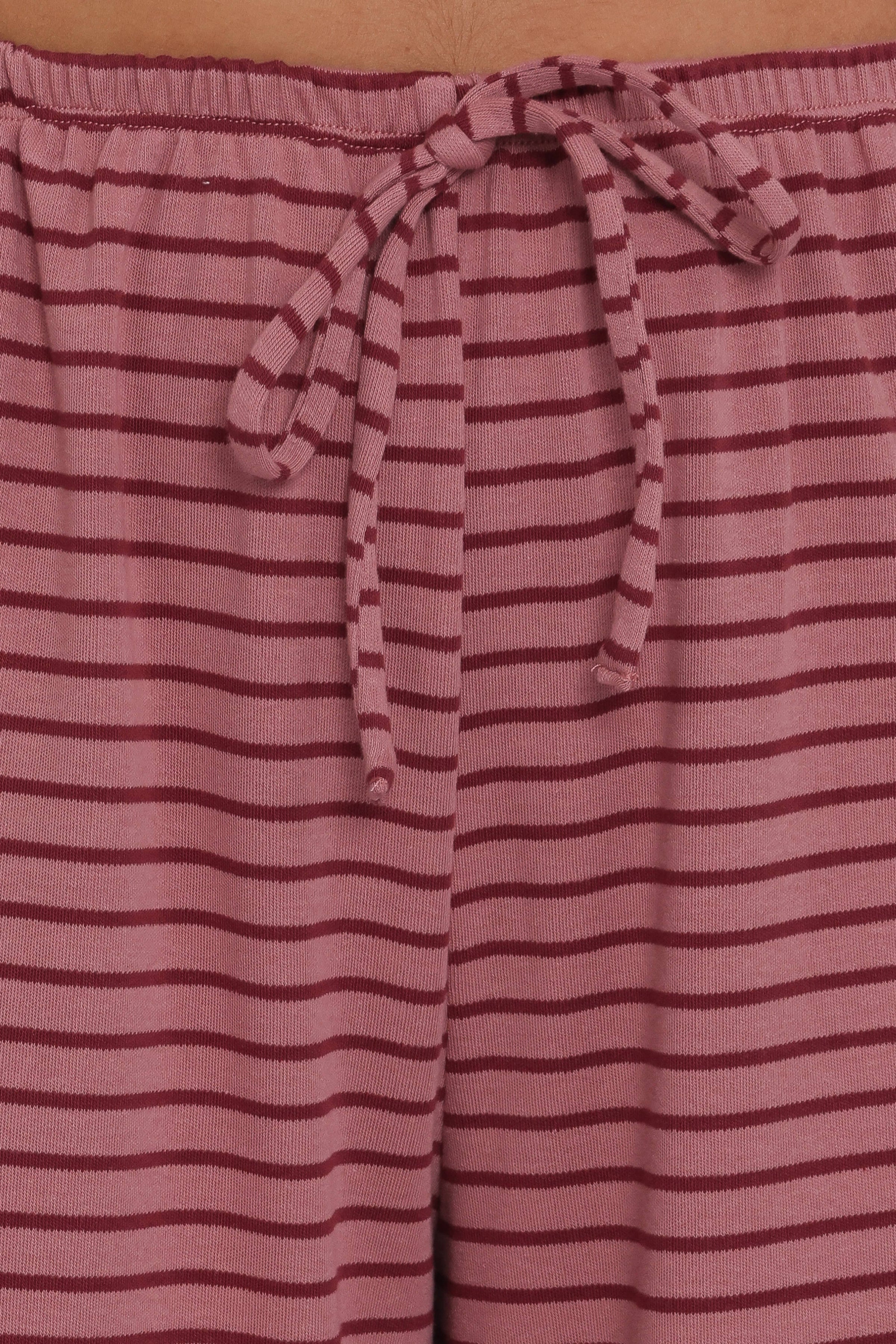 BOTTOMS Wilda Knit Pant - Pink Red Stripe