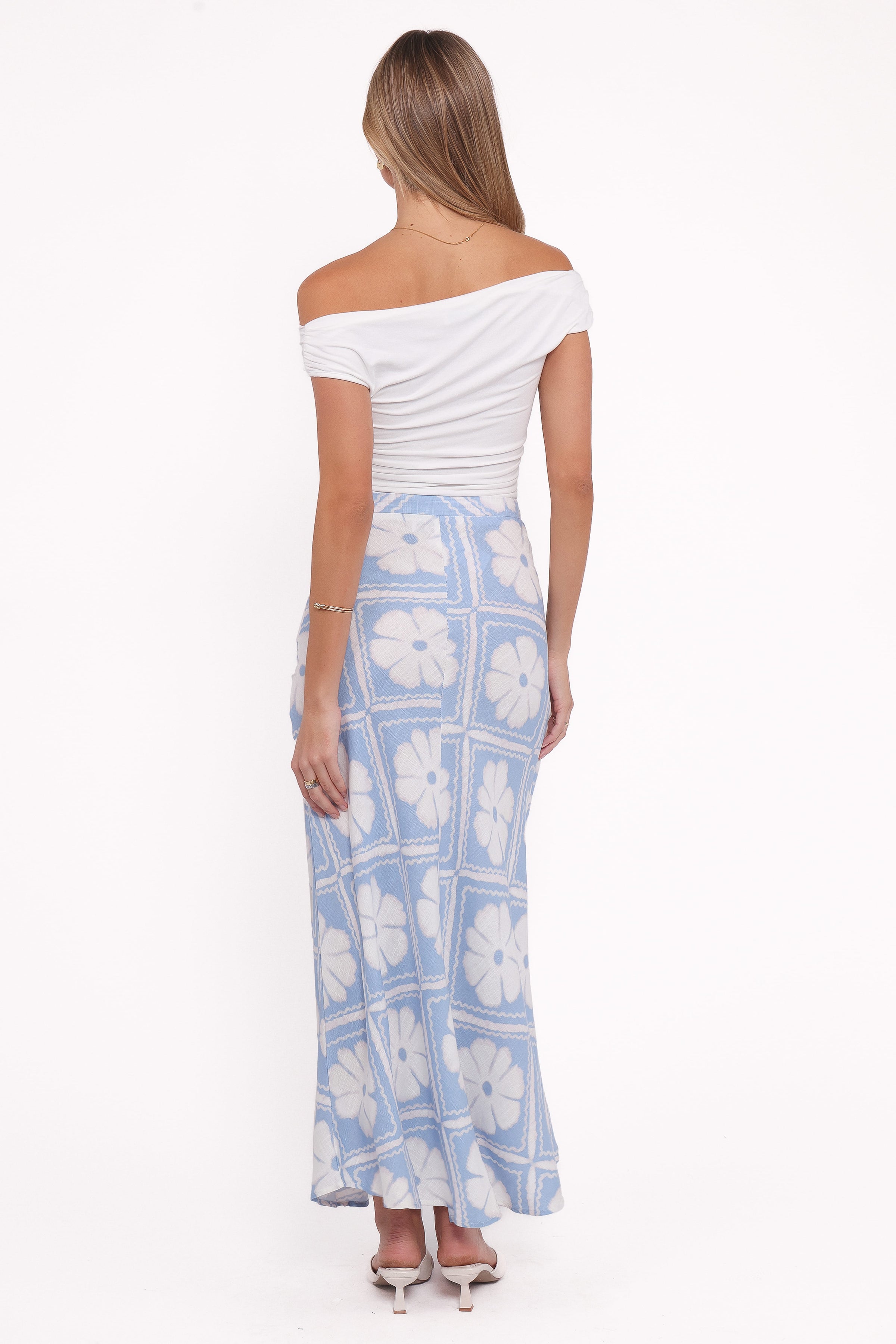 BOTTOMS Willow Maxi Skirt - Blue Floral