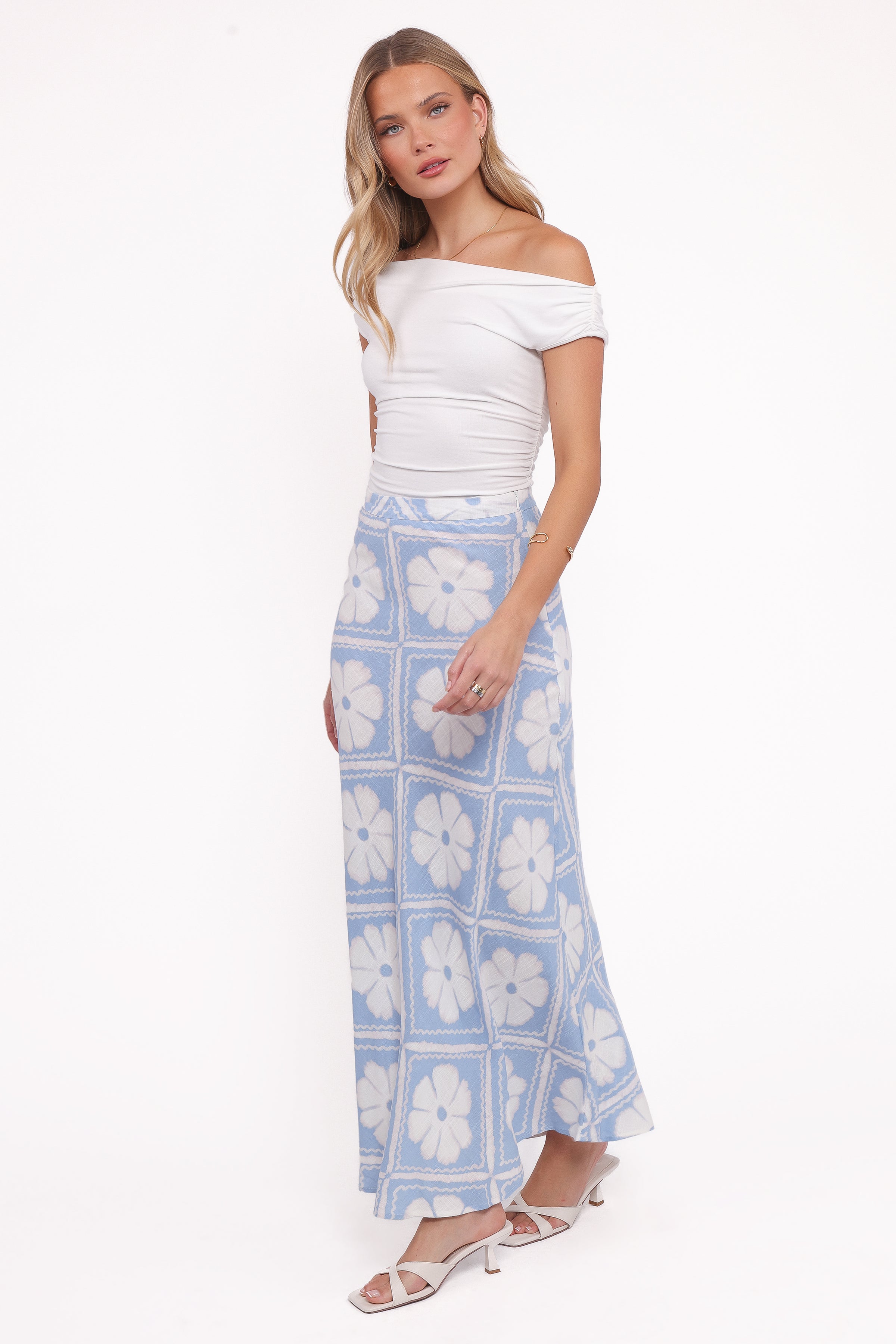 BOTTOMS Willow Maxi Skirt - Blue Floral