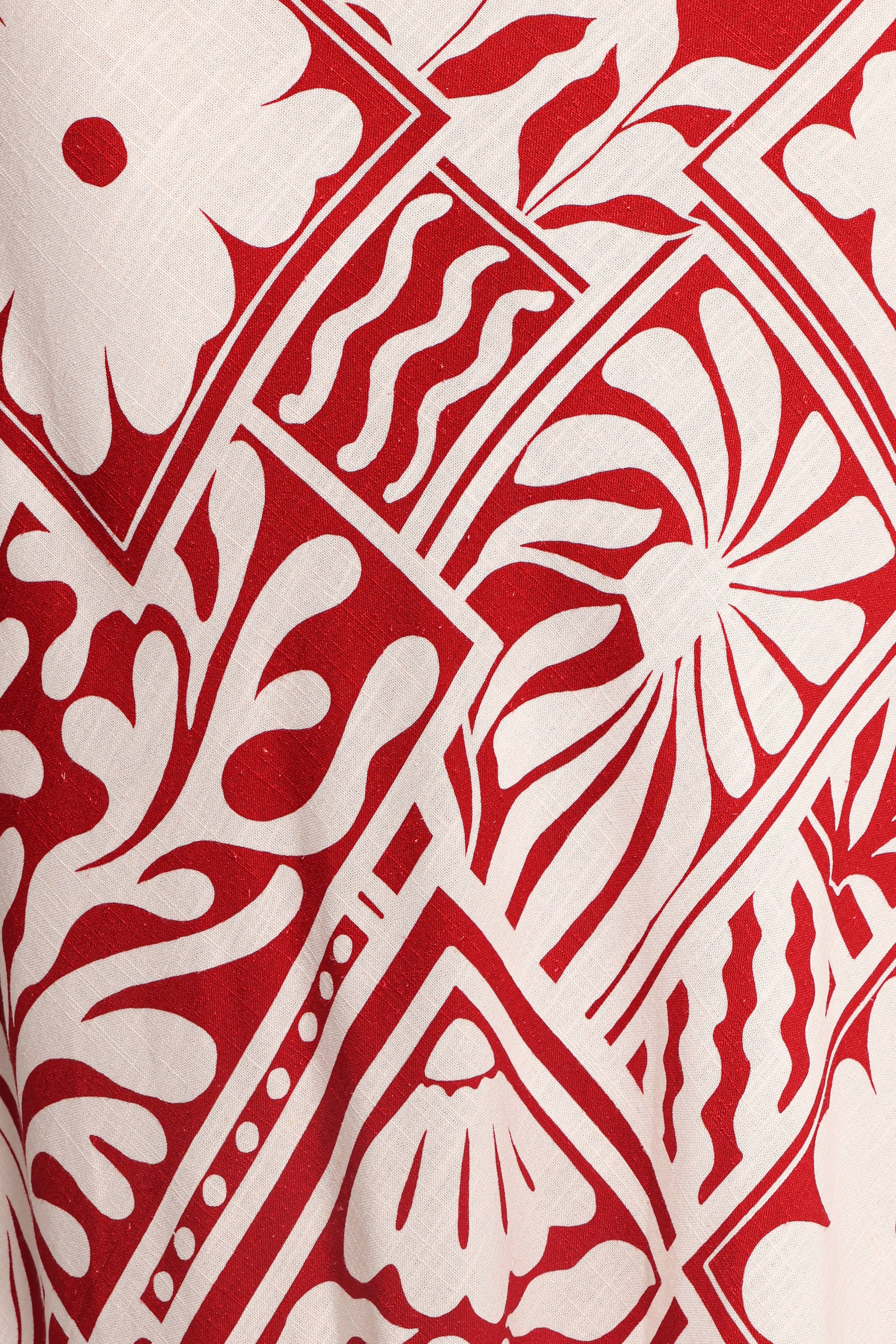 BOTTOMS Willow Maxi Skirt - Red Print