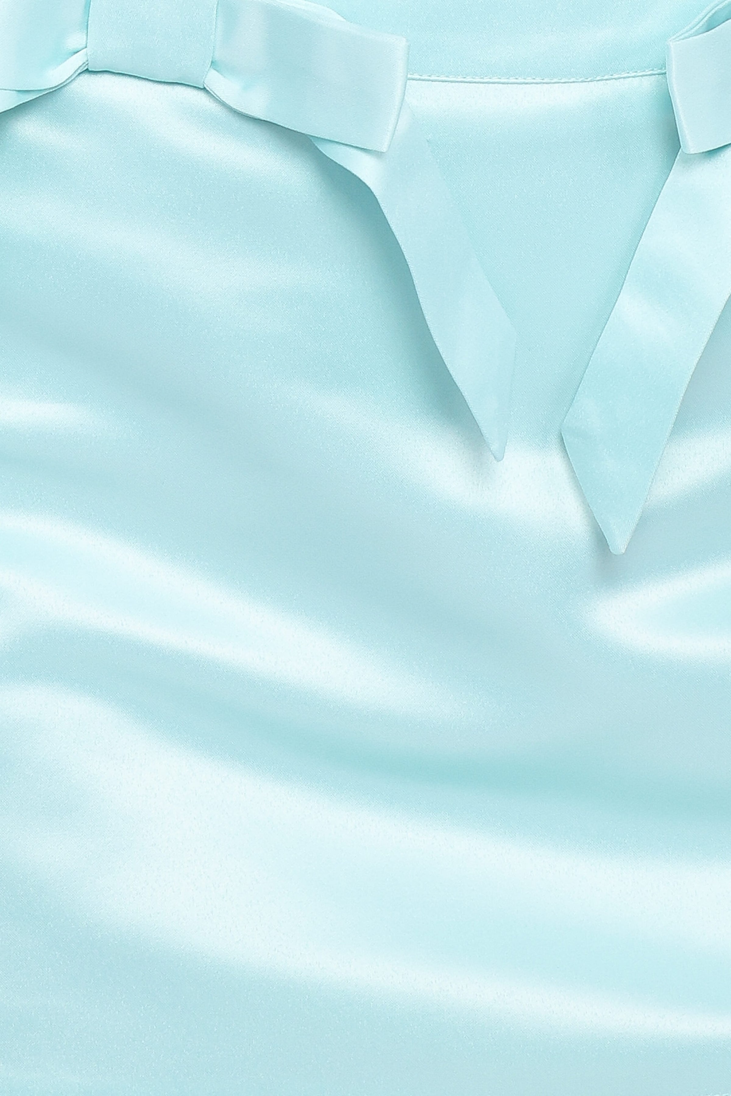 BOTTOMS Winslow Satin Mini Skirt with Bows - Mint Green