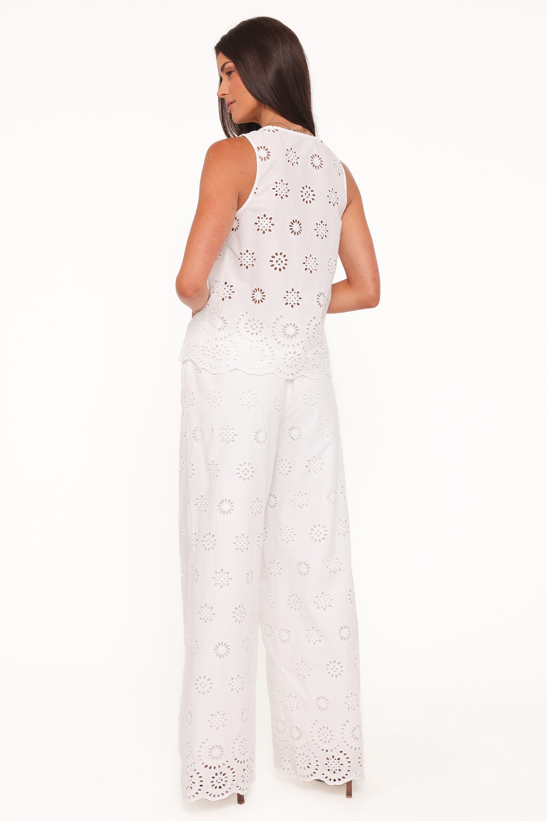BOTTOMS Wren Pant - White Broderie