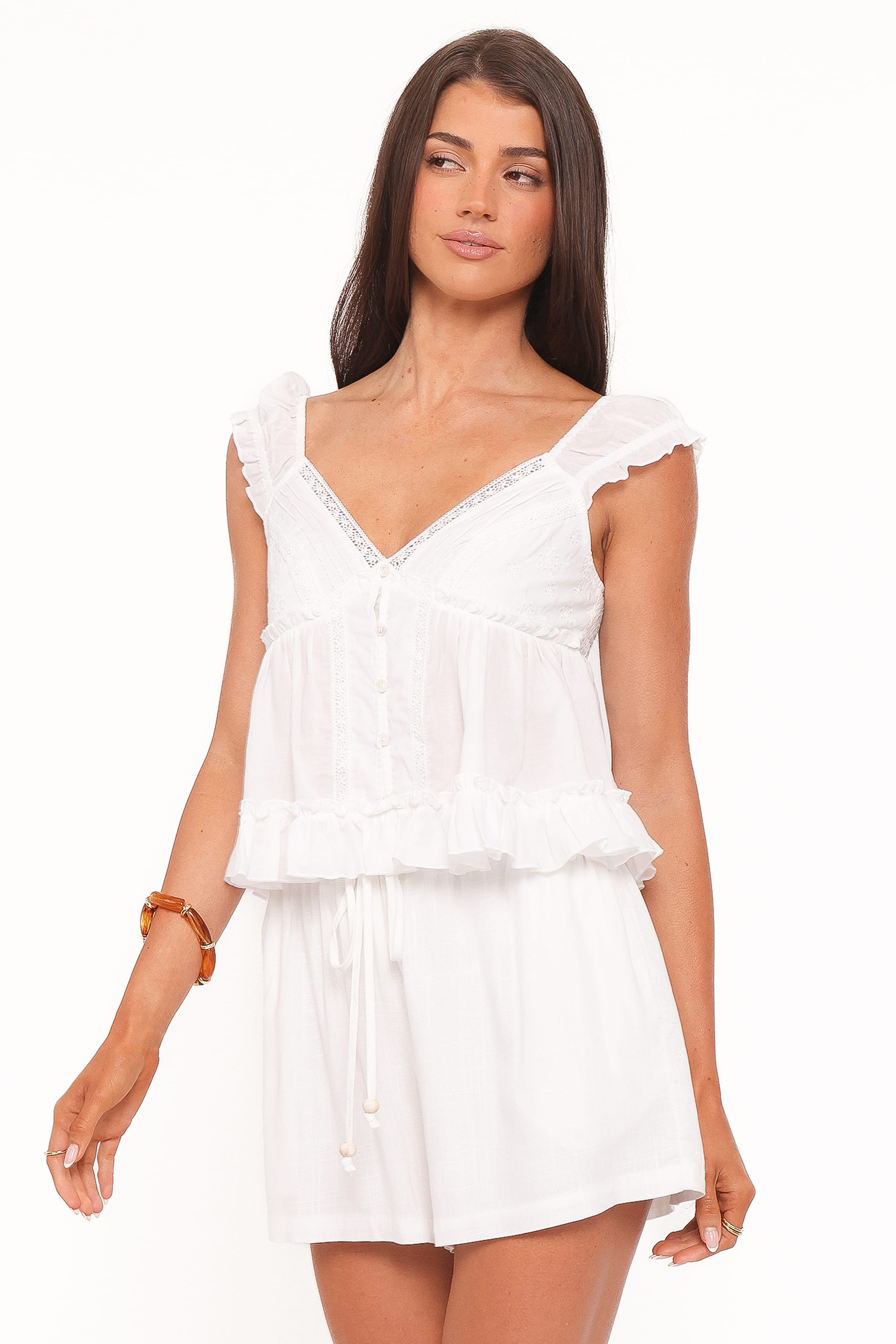 BOTTOMS Wren Short - White