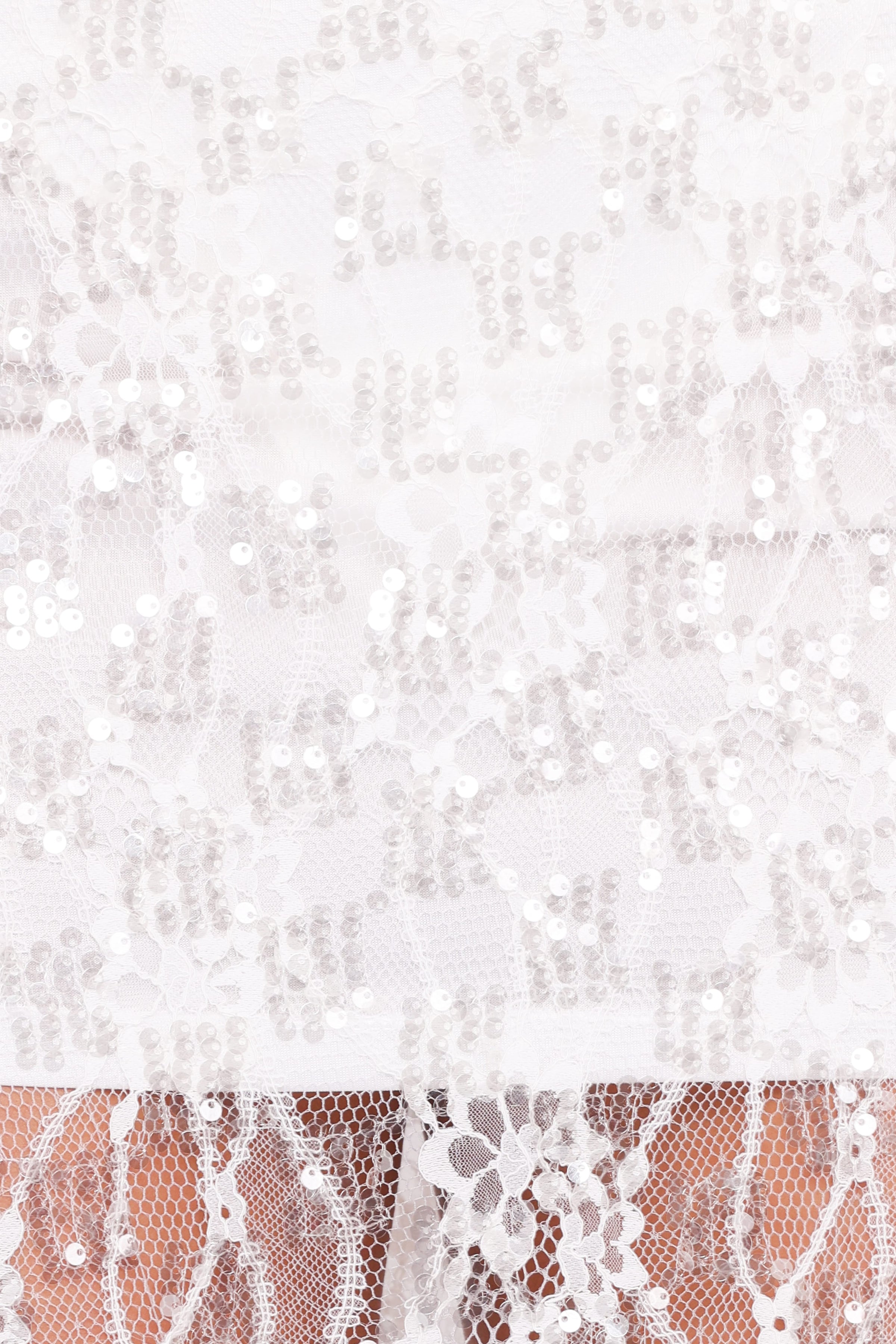 BOTTOMS Yonder Sheer Panel Lace Maxi Skirt - White