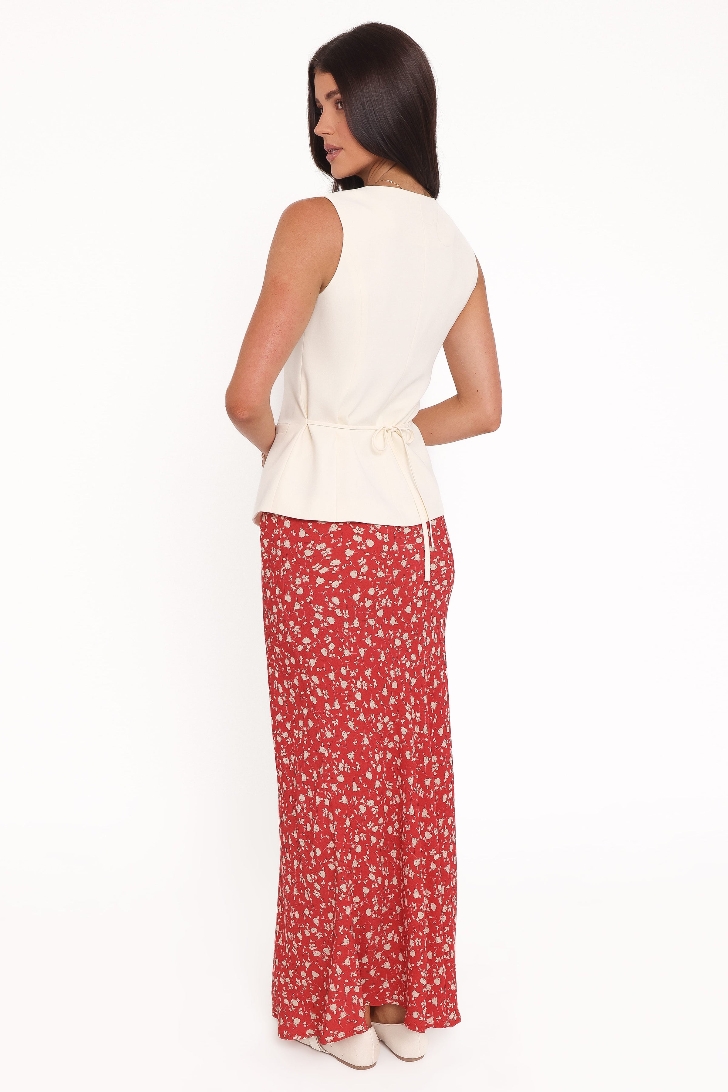 BOTTOMS Zoella Maxi Skirt - Red Floral