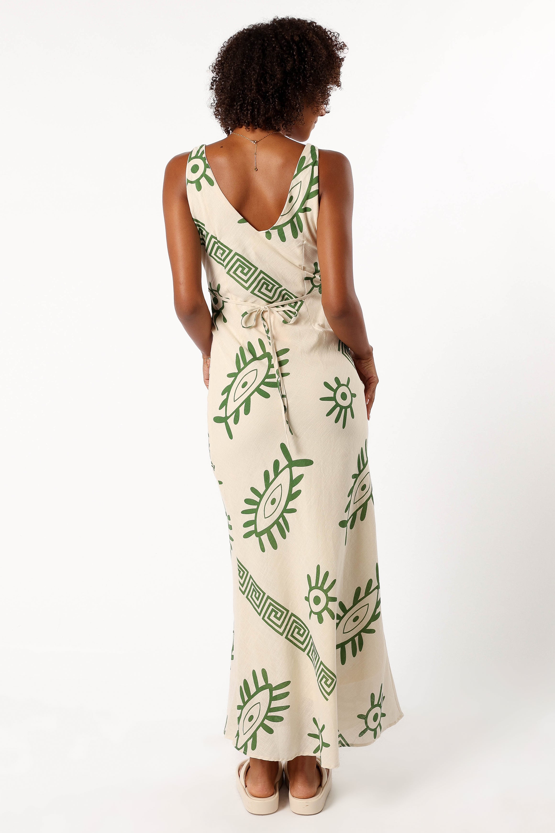 DRESSES @Aaron Maxi Dress - Beige Green