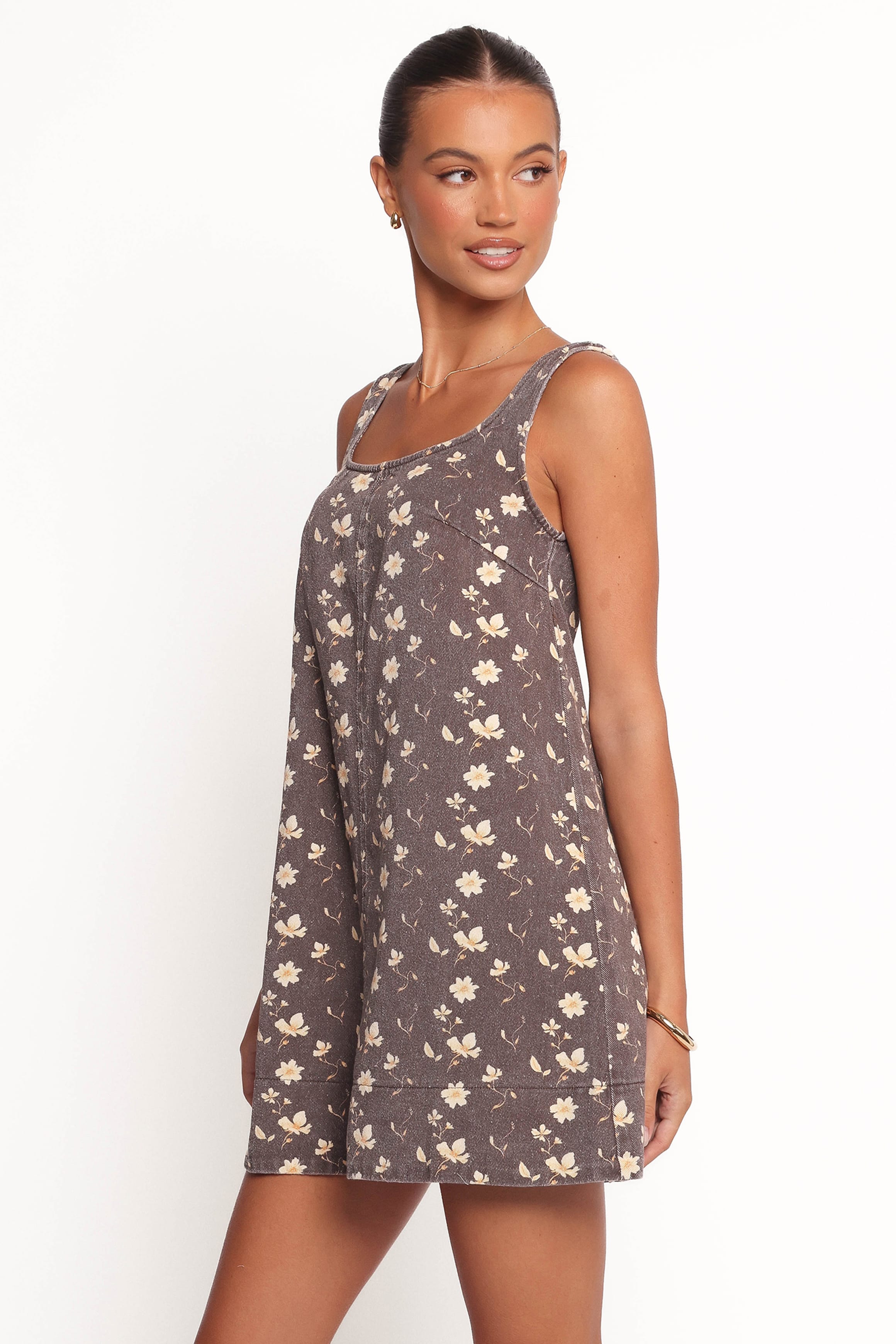 DRESSES Abbott Mini Dress - Brown Floral
