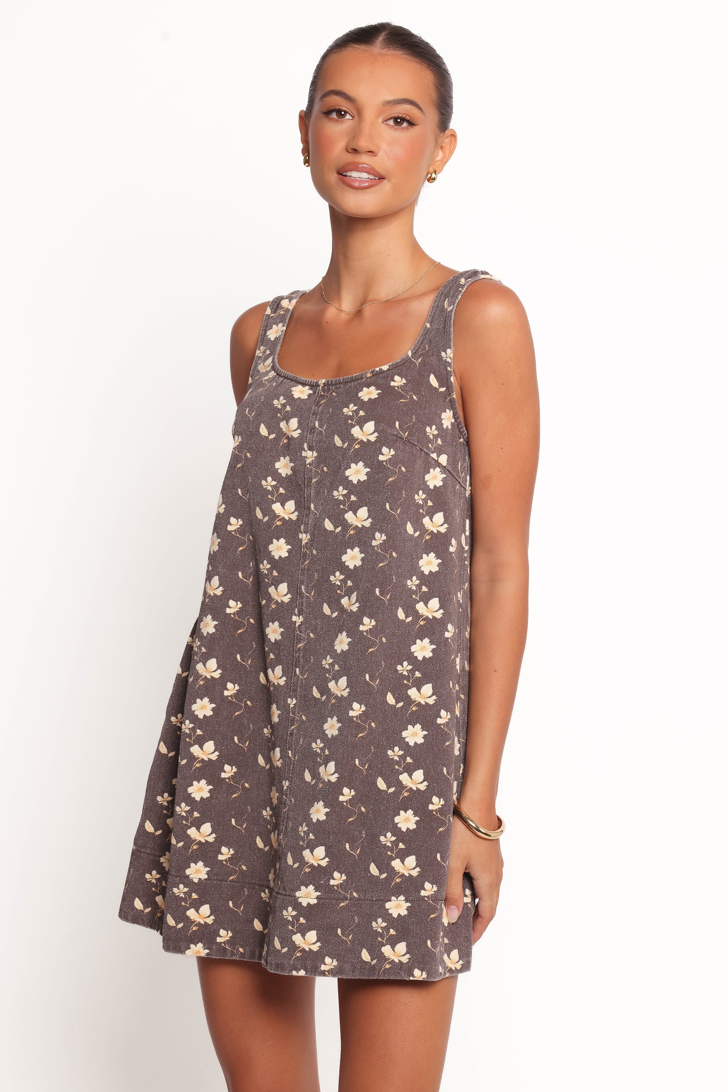 DRESSES Abbott Mini Dress - Brown Floral