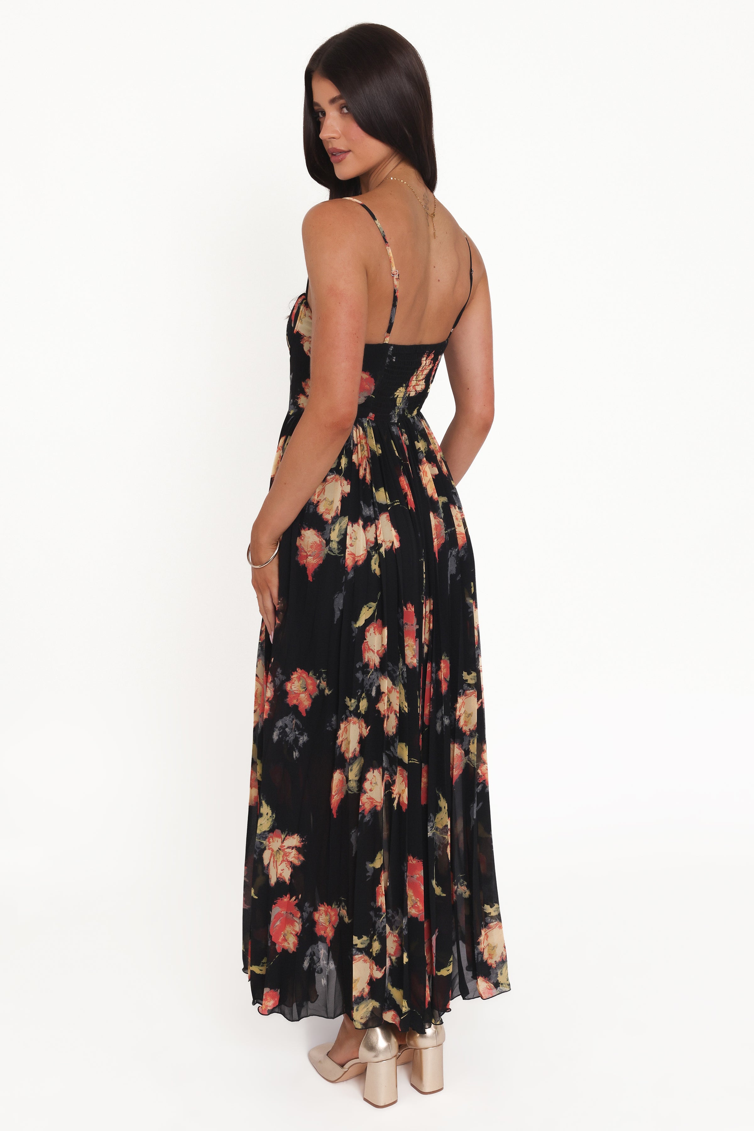 DRESSES Achanti Pleated Maxi Dress - Black Multi