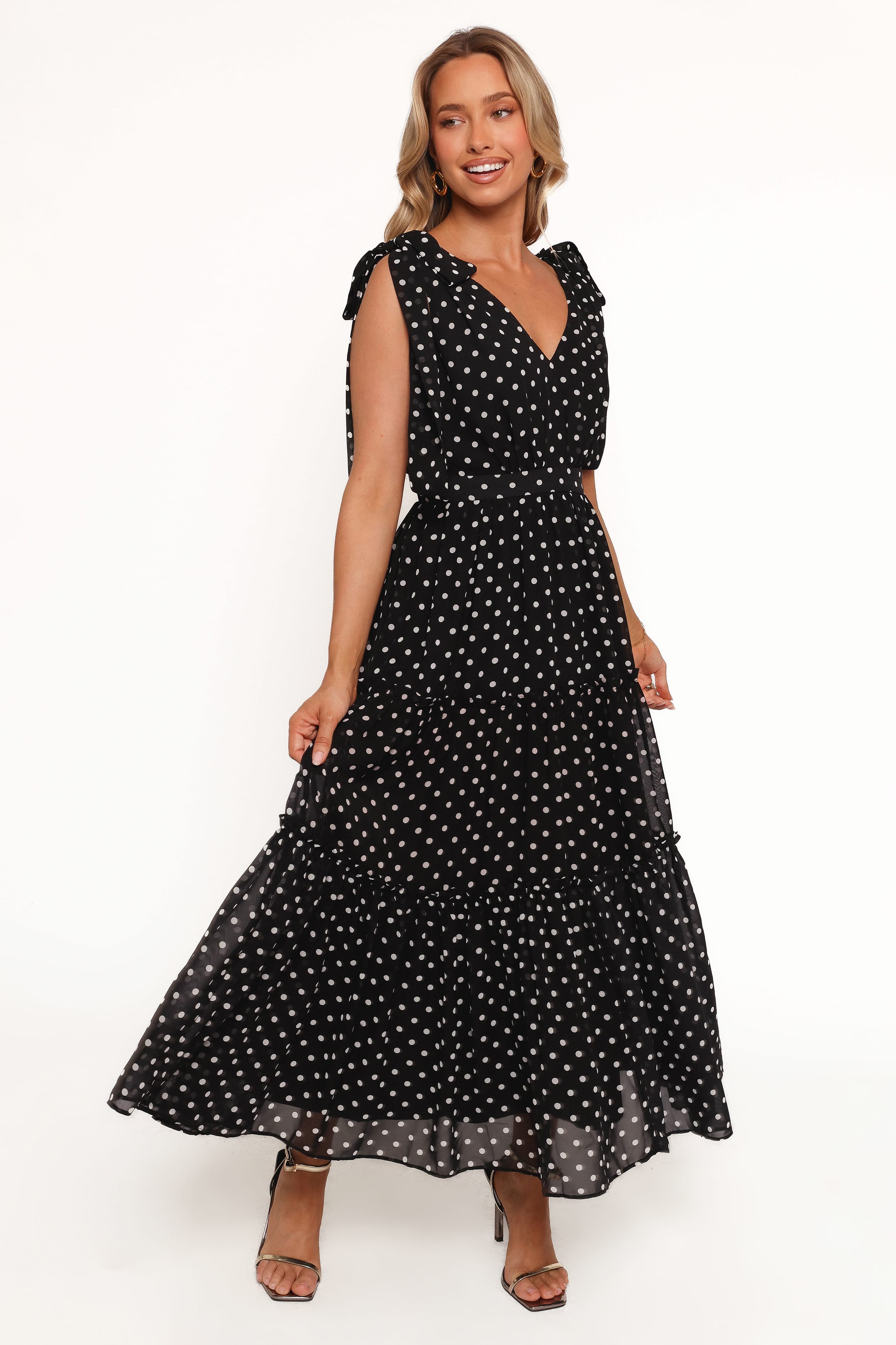 DRESSES Ada Maxi Dress - Black Polka Dot