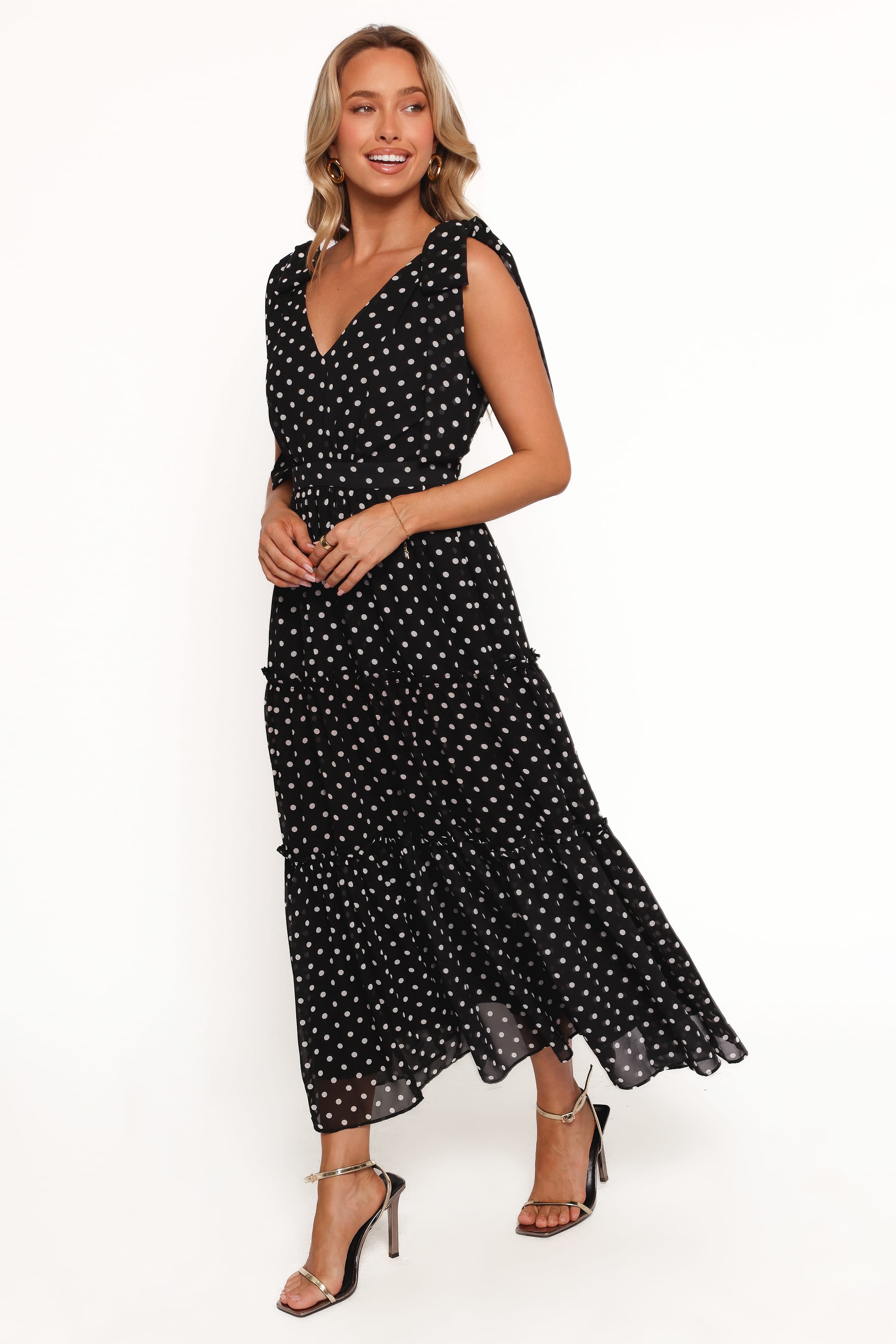 DRESSES Ada Maxi Dress - Black Polka Dot