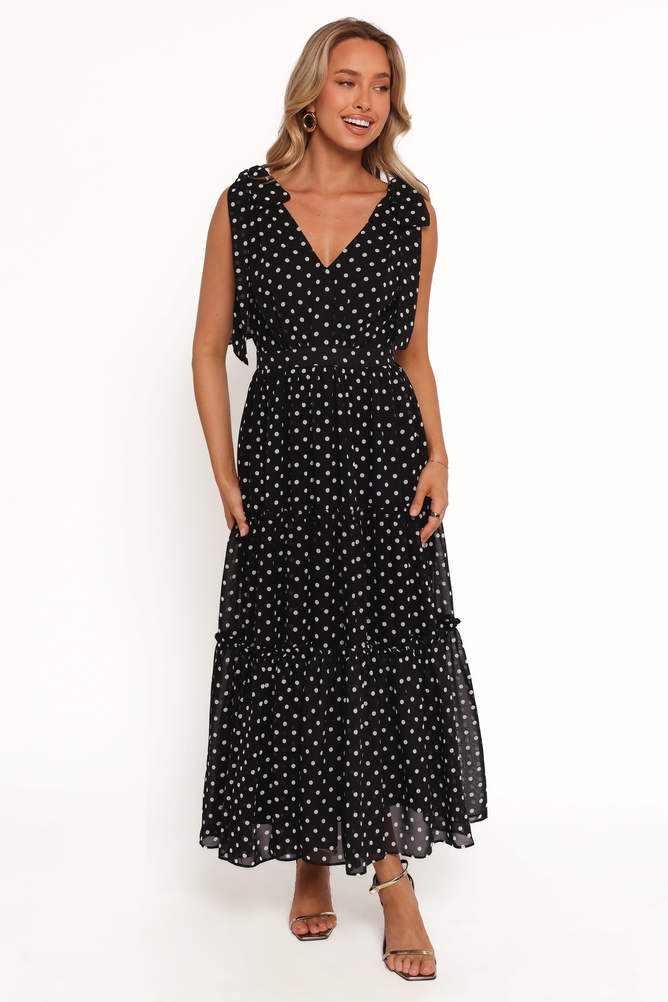 DRESSES Ada Maxi Dress - Black Polka Dot