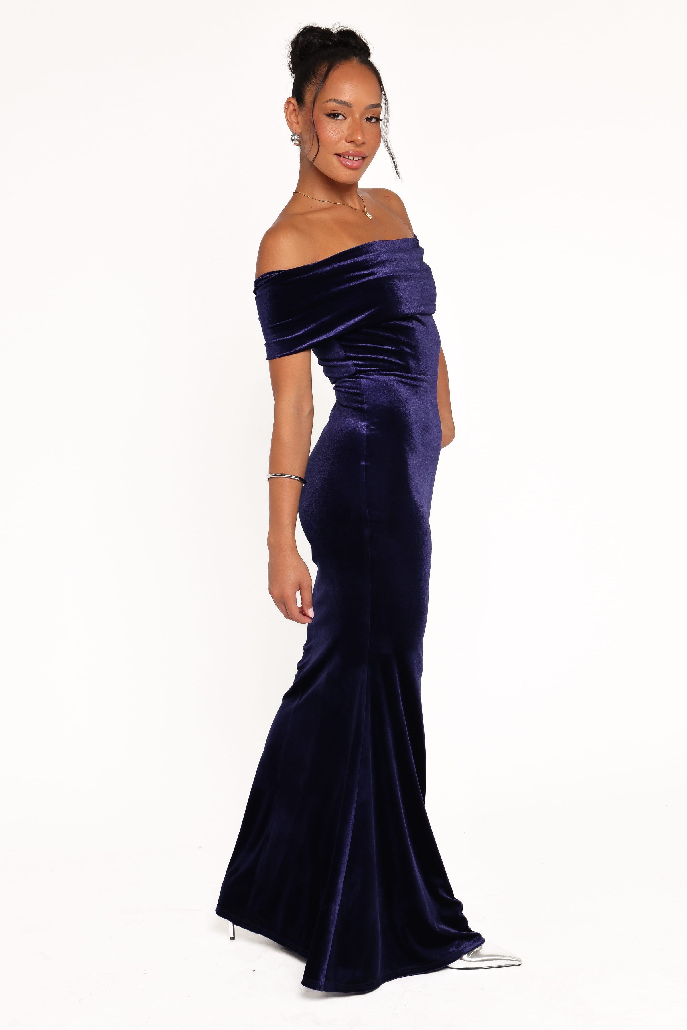 DRESSES Adair Off Shoulder Maxi Dress - Navy