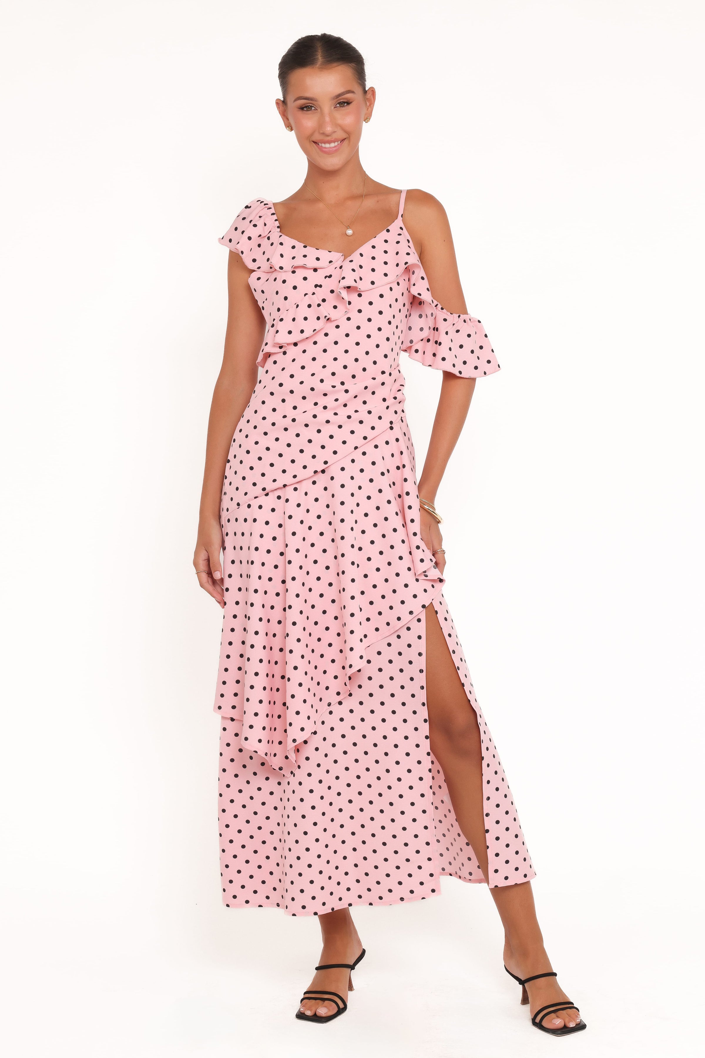 DRESSES Adelina Maxi Dress - Pink Polka Dot